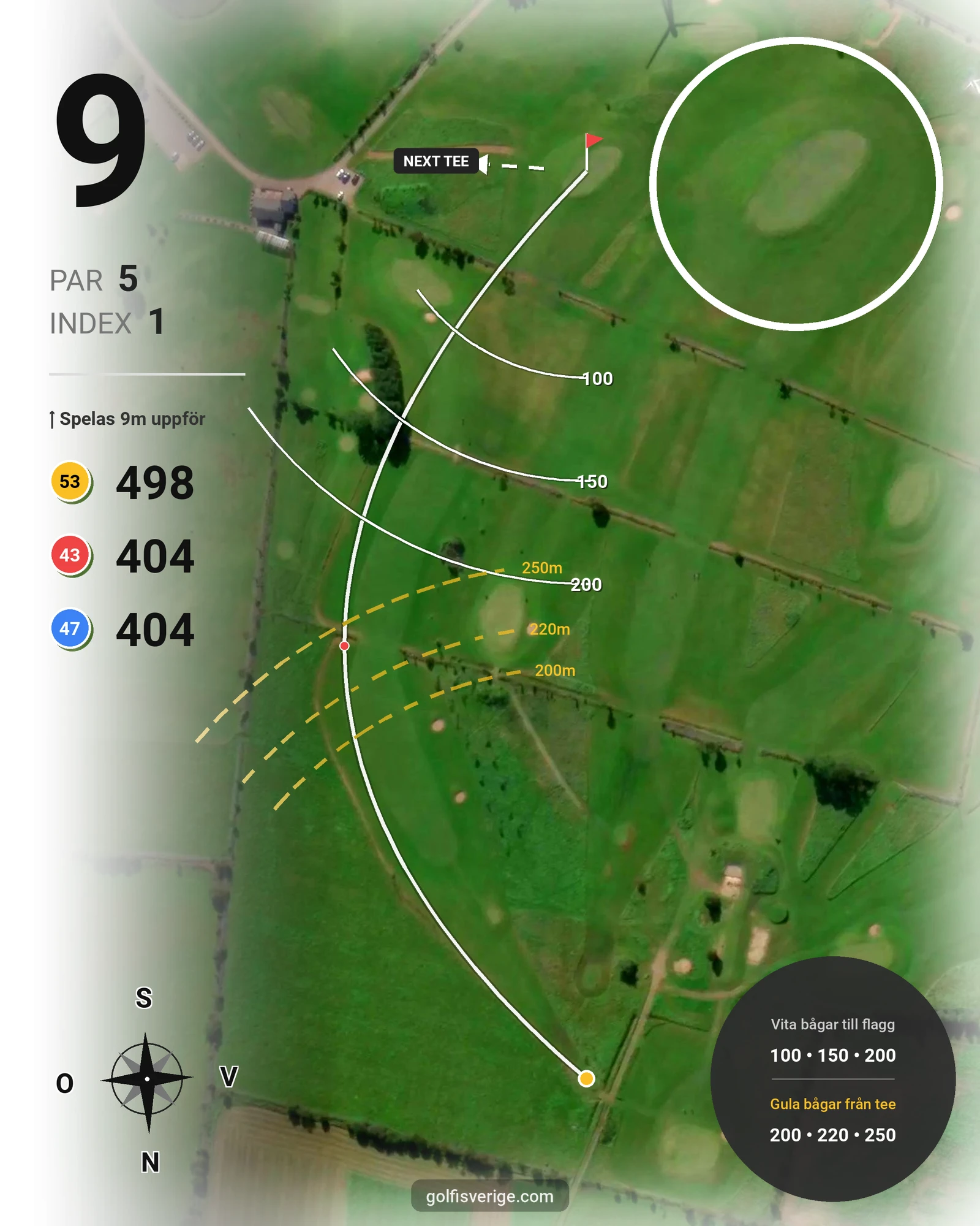 Banguide Sönnertorp GK på Sönnertorps Golfklubb - Hål 9 karta