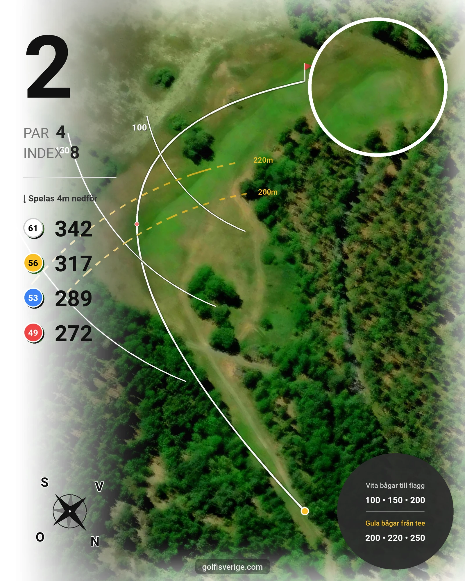 Banguide Sparren Golfklubb 18 hål hål 2 karta