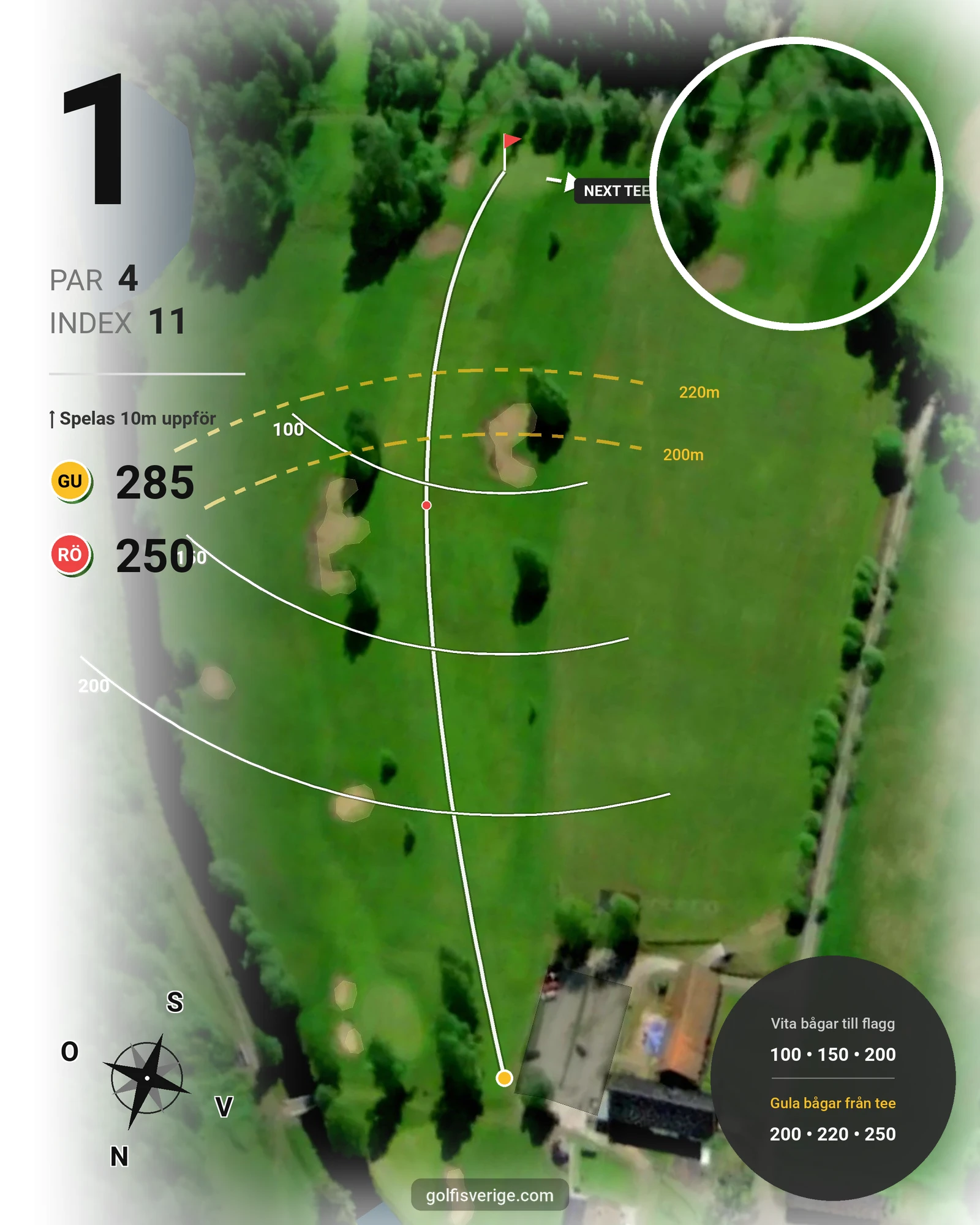 Banguide Stjernfors Golfklubb på Stjernfors Golfklubb - Hål 1 karta