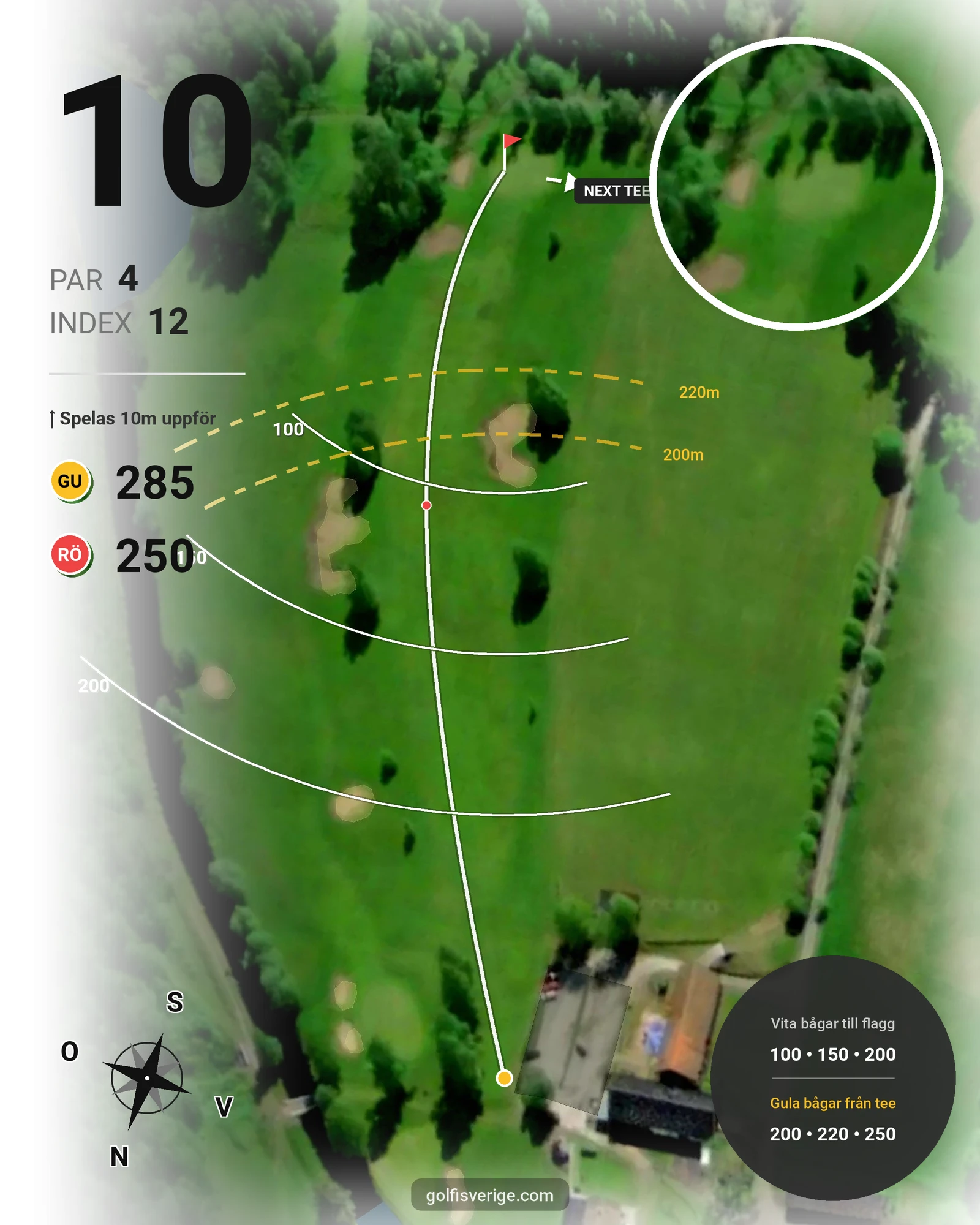 Banguide Stjernfors Golfklubb på Stjernfors Golfklubb - Hål 10 karta