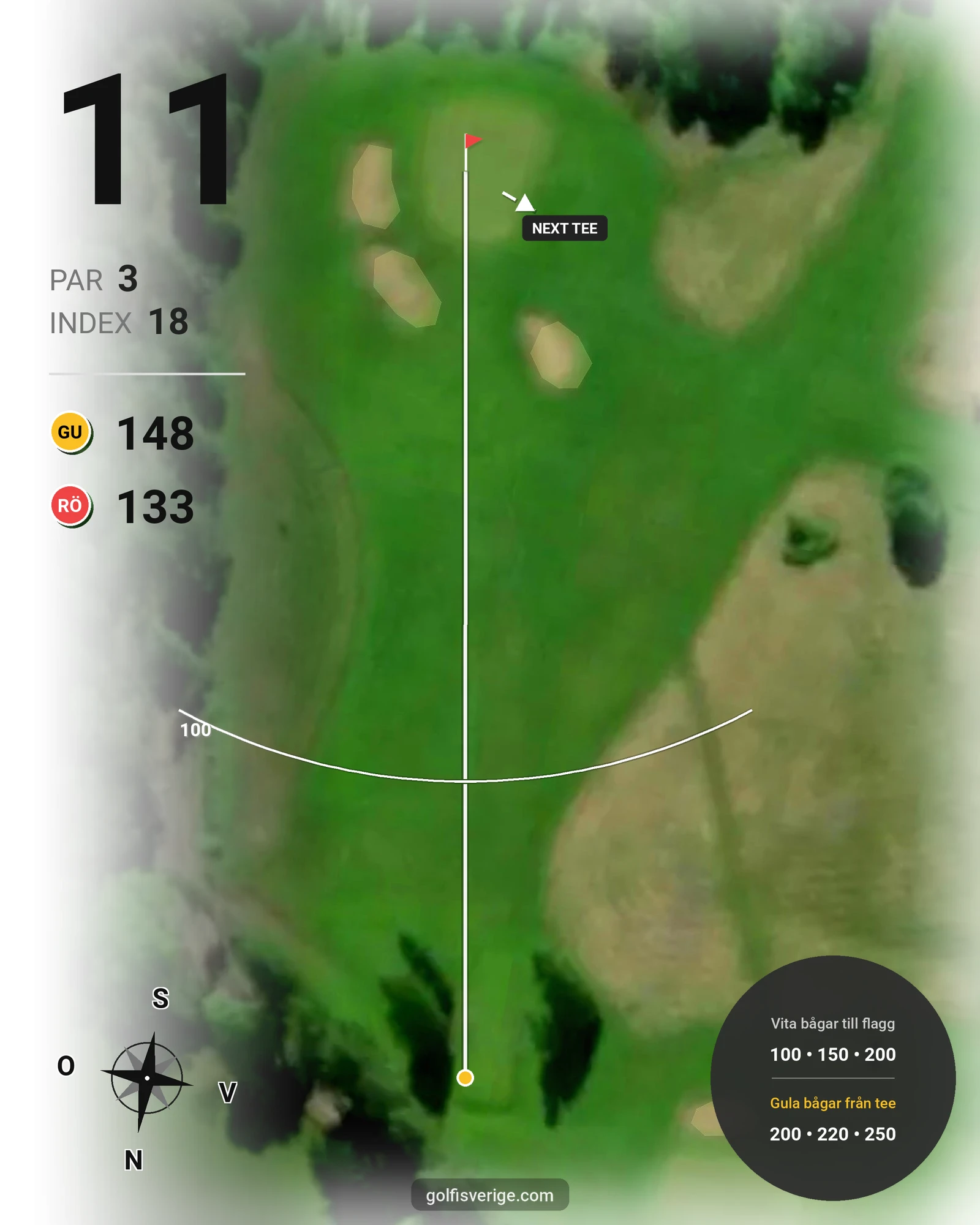 Banguide Stjernfors Golfklubb på Stjernfors Golfklubb - Hål 11 karta