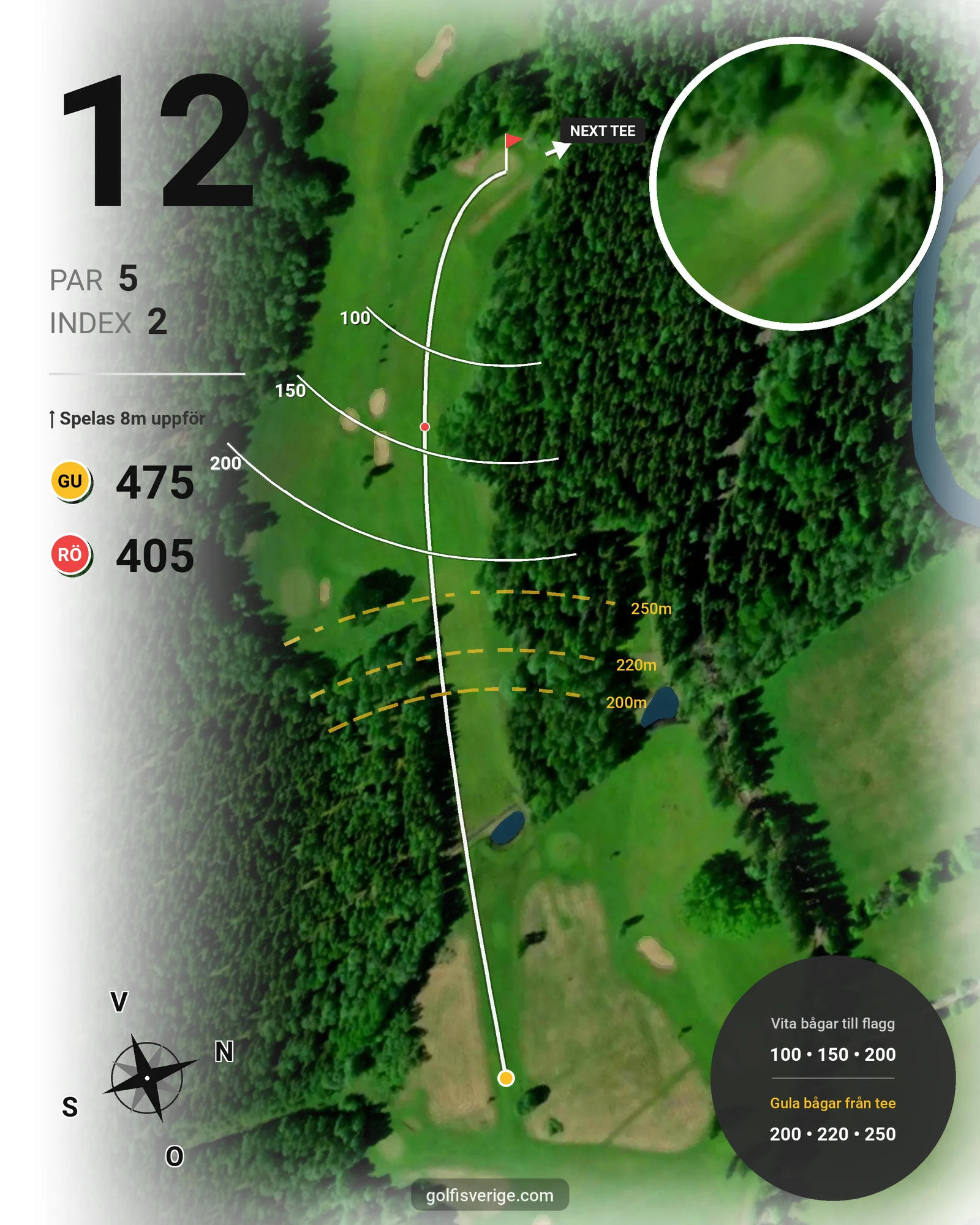 Banguide Stjernfors Golfklubb på Stjernfors Golfklubb - Hål 12 karta