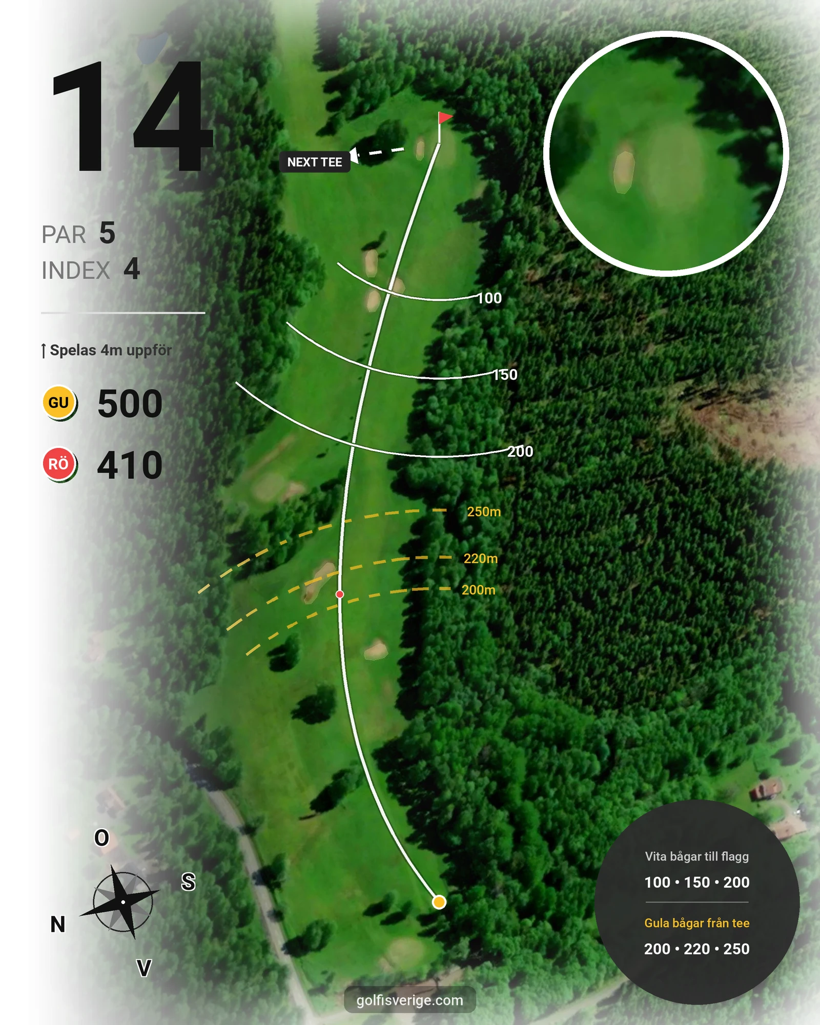 Banguide Stjernfors Golfklubb på Stjernfors Golfklubb - Hål 14 karta