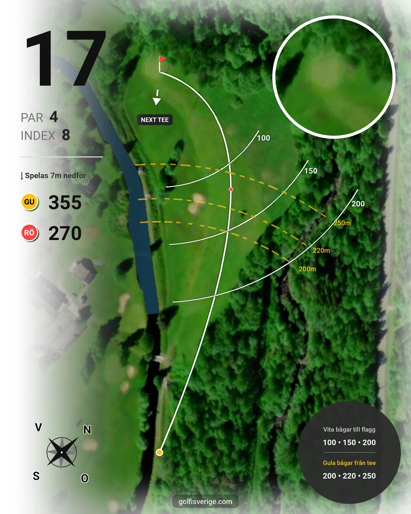 Banguide Stjernfors Golfklubb på Stjernfors Golfklubb - Hål 17 karta