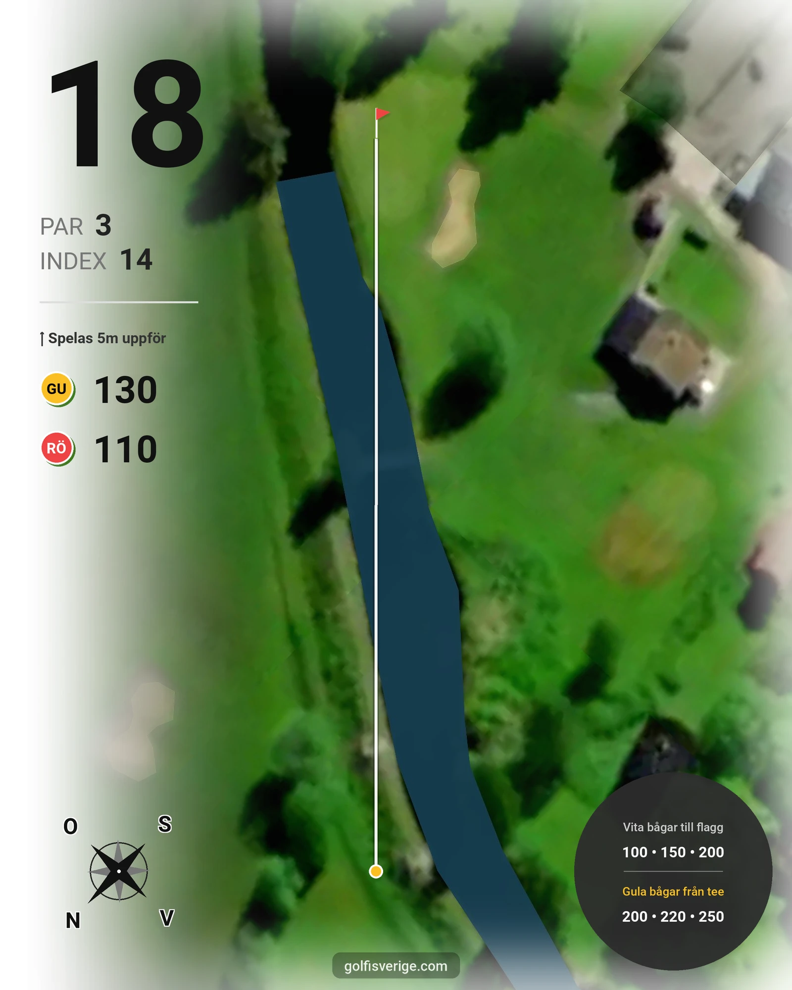Banguide Stjernfors Golfklubb på Stjernfors Golfklubb - Hål 18 karta