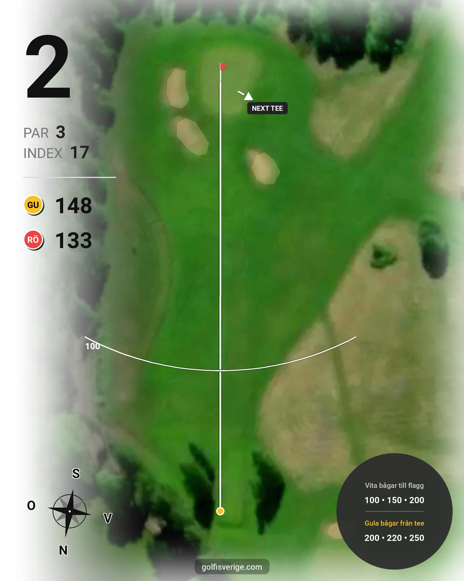 Banguide Stjernfors Golfklubb på Stjernfors Golfklubb - Hål 2 karta
