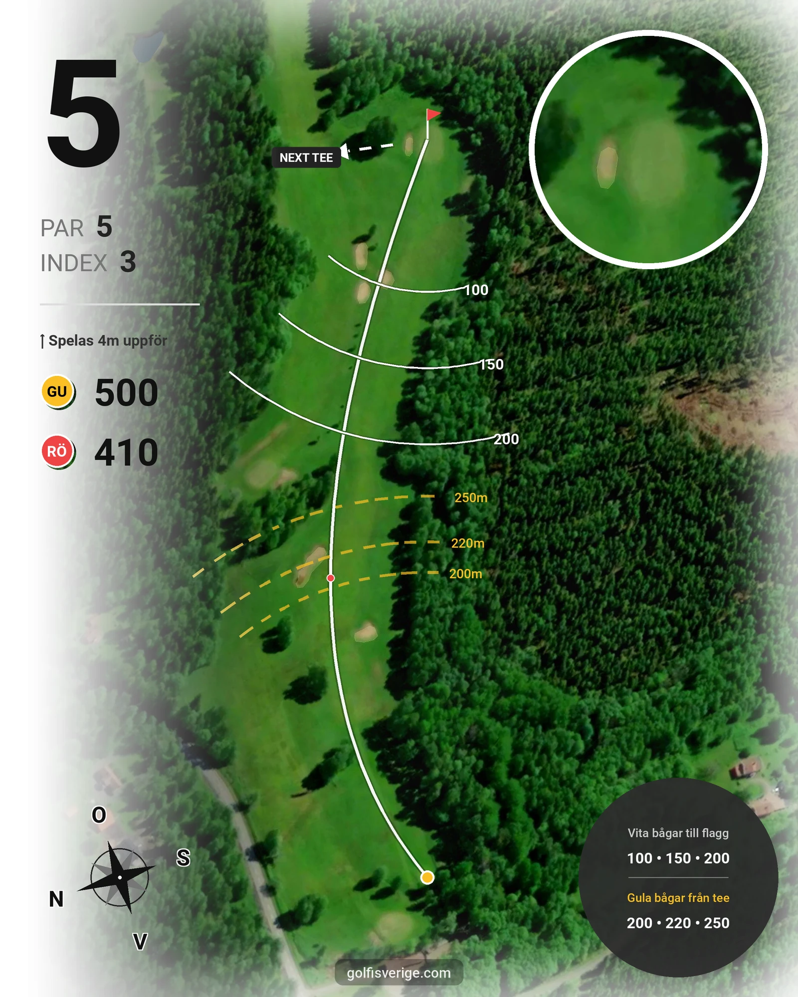 Banguide Stjernfors Golfklubb på Stjernfors Golfklubb - Hål 5 karta