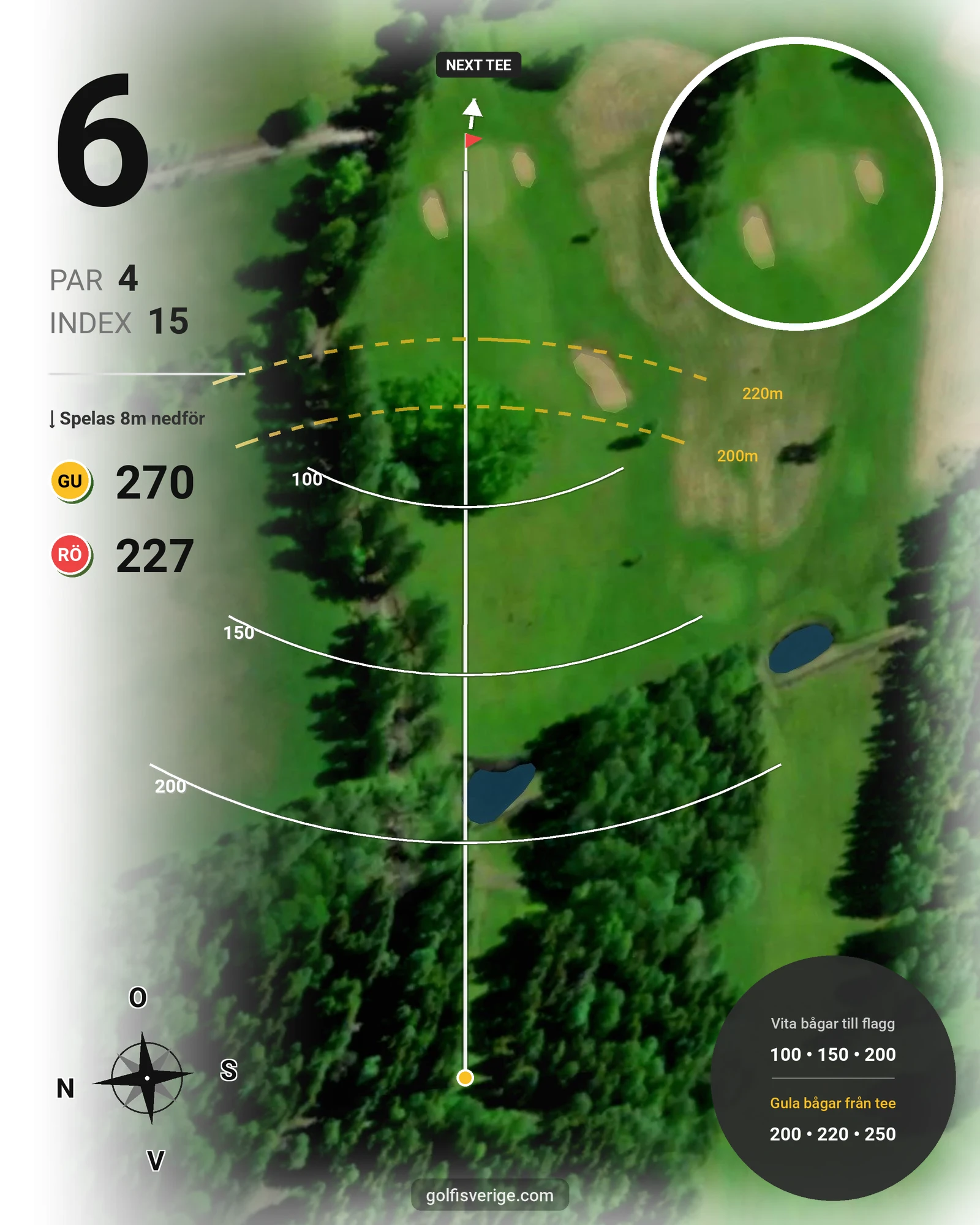 Banguide Stjernfors Golfklubb på Stjernfors Golfklubb - Hål 6 karta