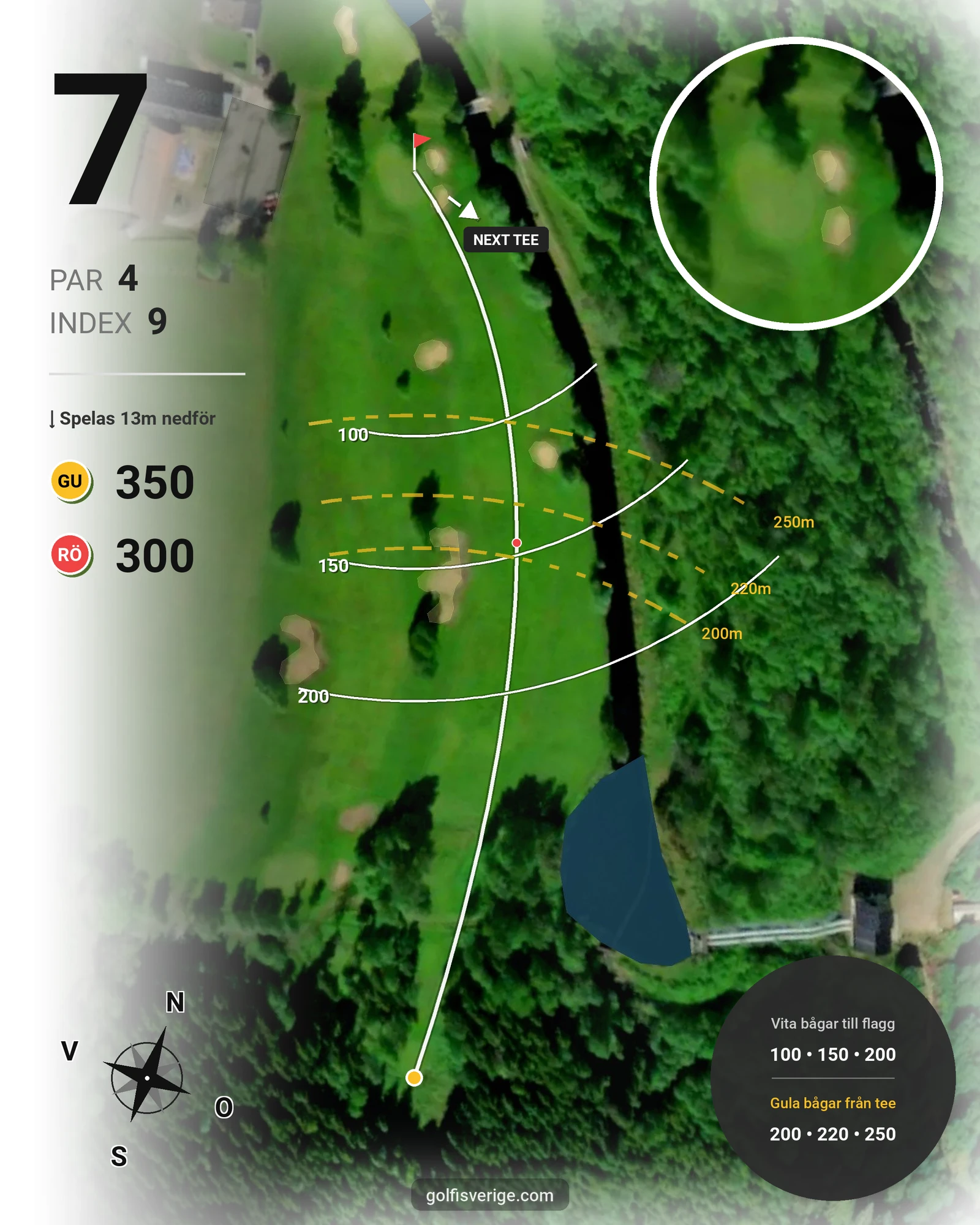 Banguide Stjernfors Golfklubb på Stjernfors Golfklubb - Hål 7 karta