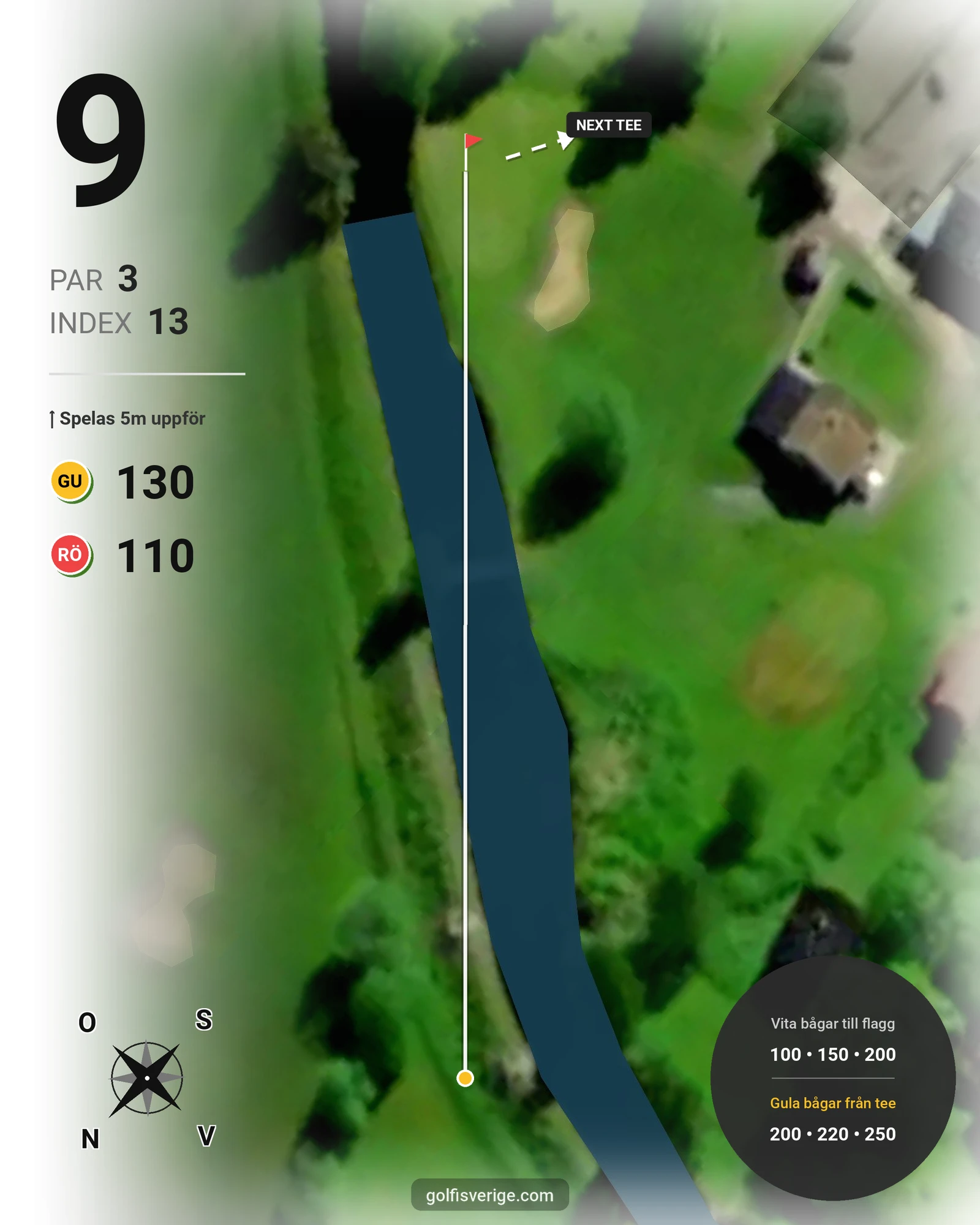Banguide Stjernfors Golfklubb på Stjernfors Golfklubb - Hål 9 karta