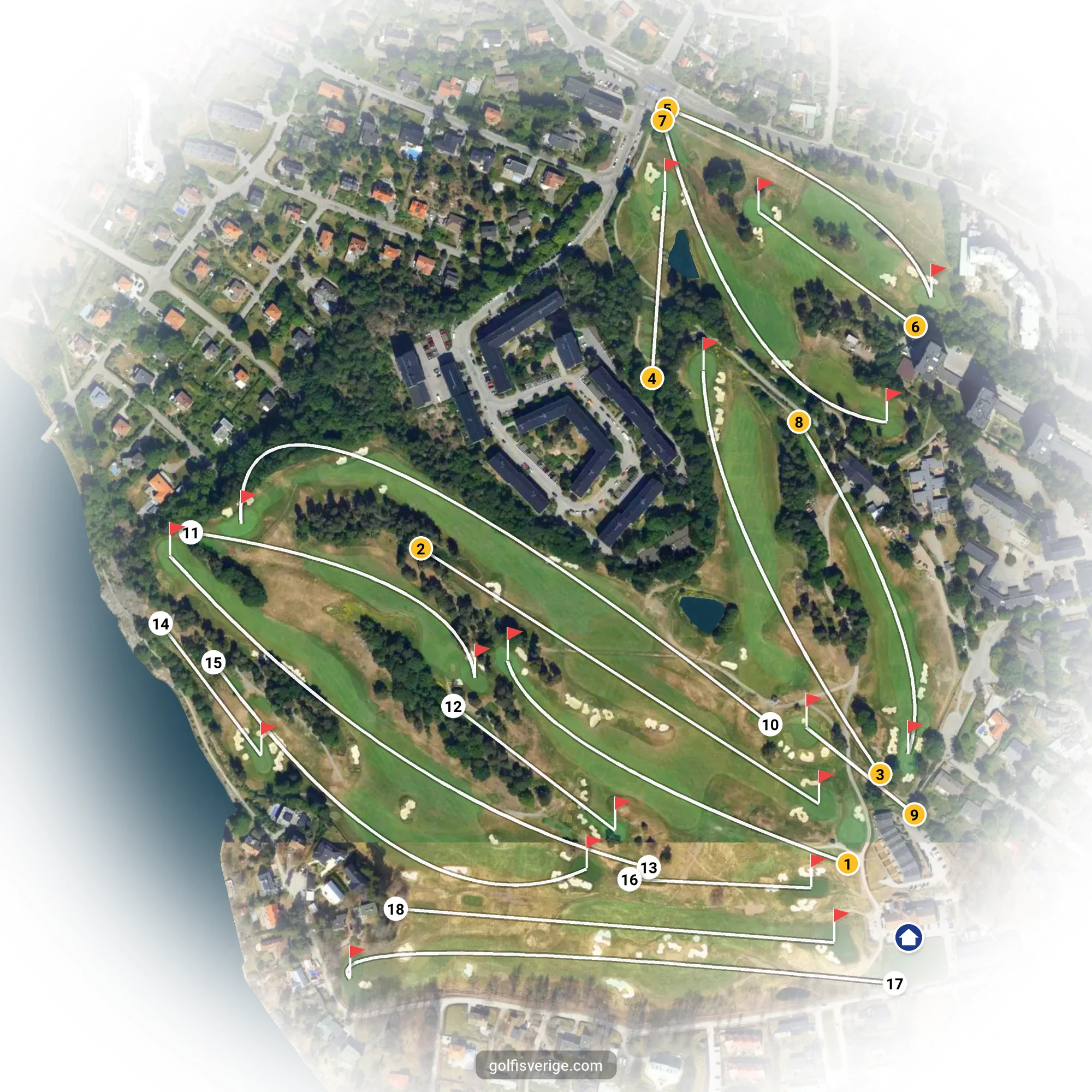 Banguide för Kevingebanan på Stockholms Golfklubb