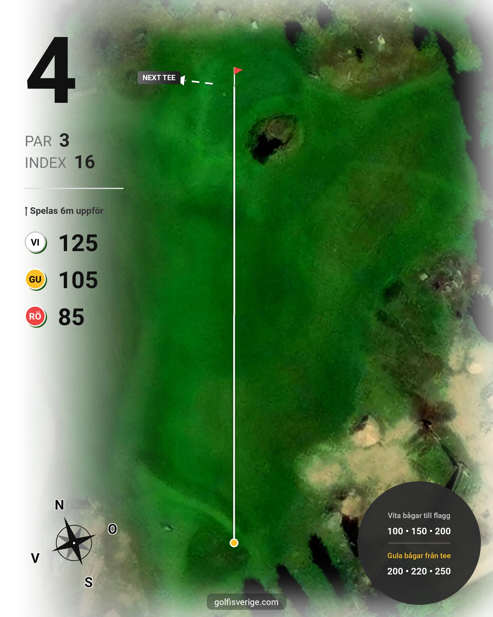 Banguide Strand Golf hål 4 karta