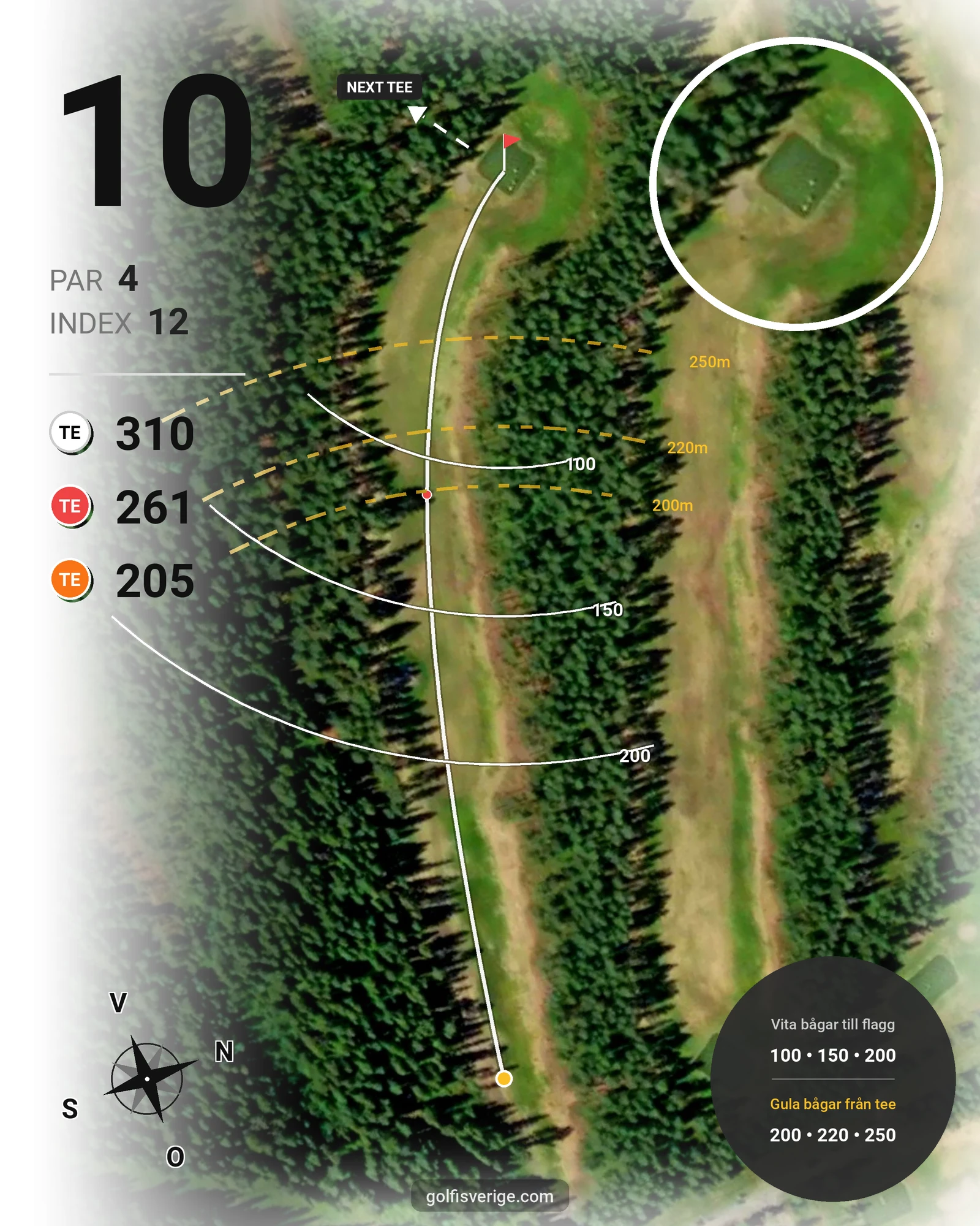 Banguide Strömsunds Gk på Strömsunds Golfklubb - Hål 10 karta