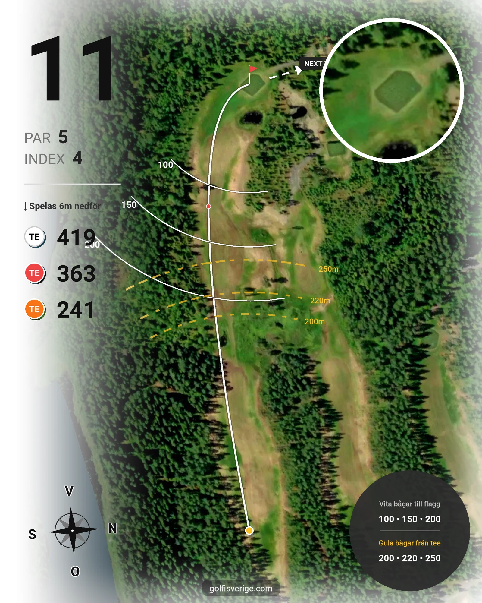 Banguide Strömsunds Gk på Strömsunds Golfklubb - Hål 11 karta