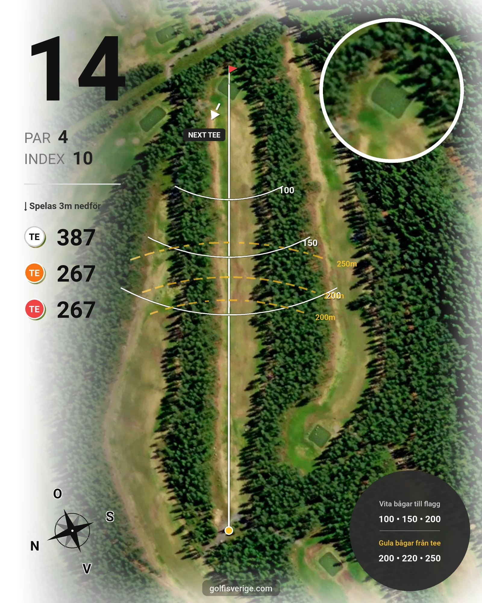 Banguide Strömsunds Gk på Strömsunds Golfklubb - Hål 14 karta