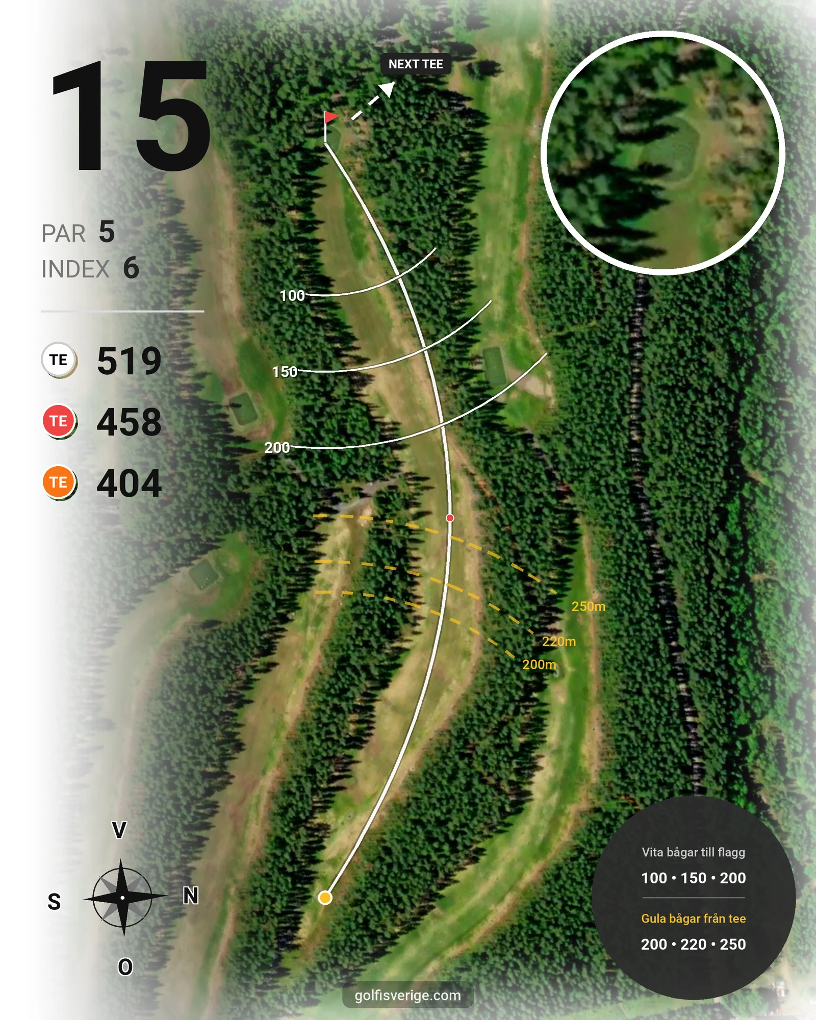 Banguide Strömsunds Gk på Strömsunds Golfklubb - Hål 15 karta