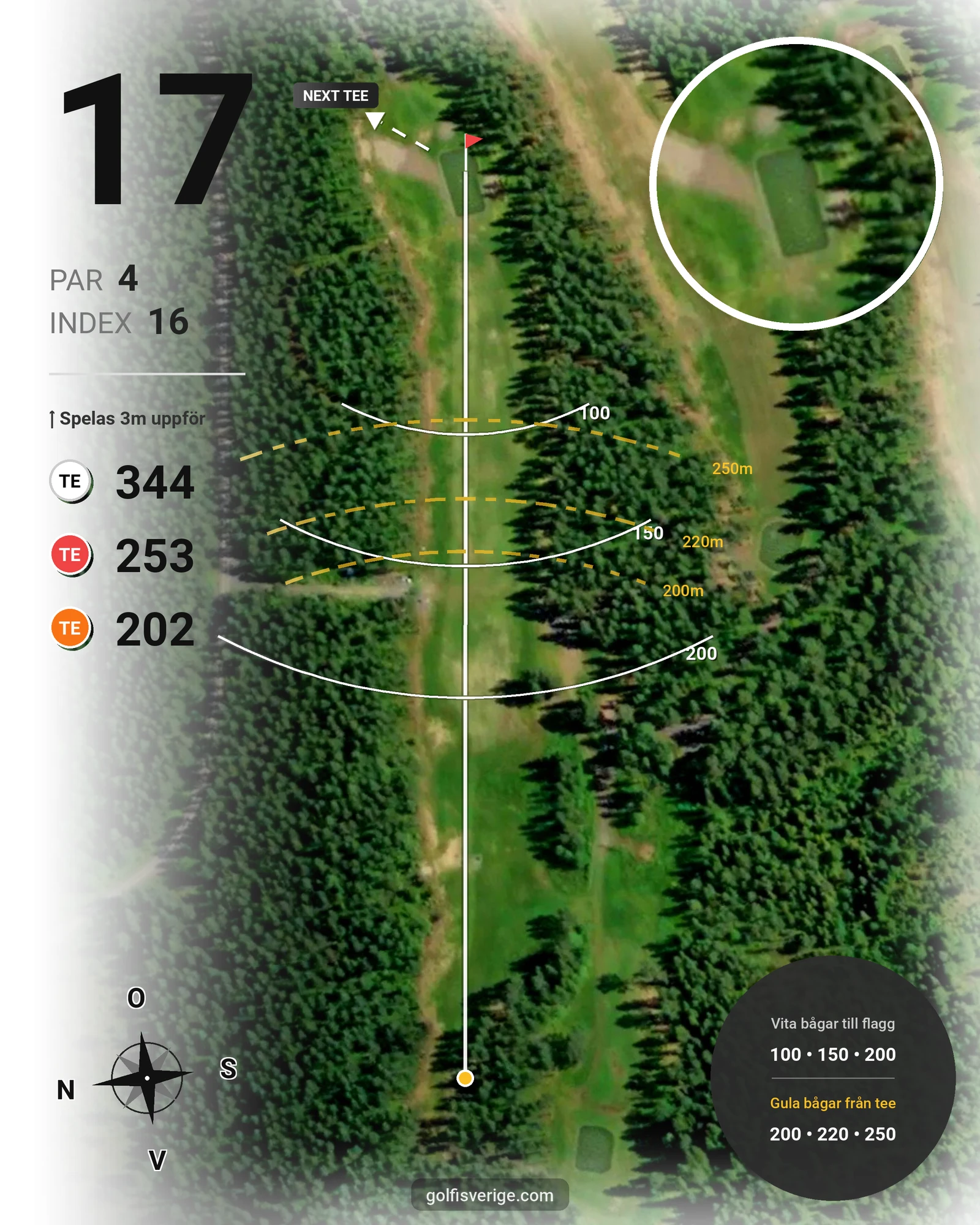 Banguide Strömsunds Gk på Strömsunds Golfklubb - Hål 17 karta