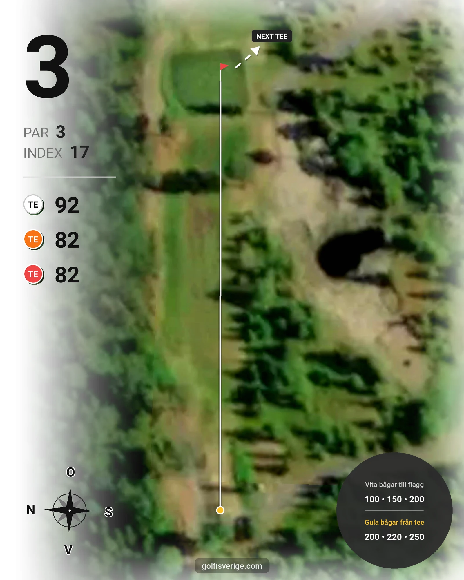 Banguide Strömsunds Gk på Strömsunds Golfklubb - Hål 3 karta