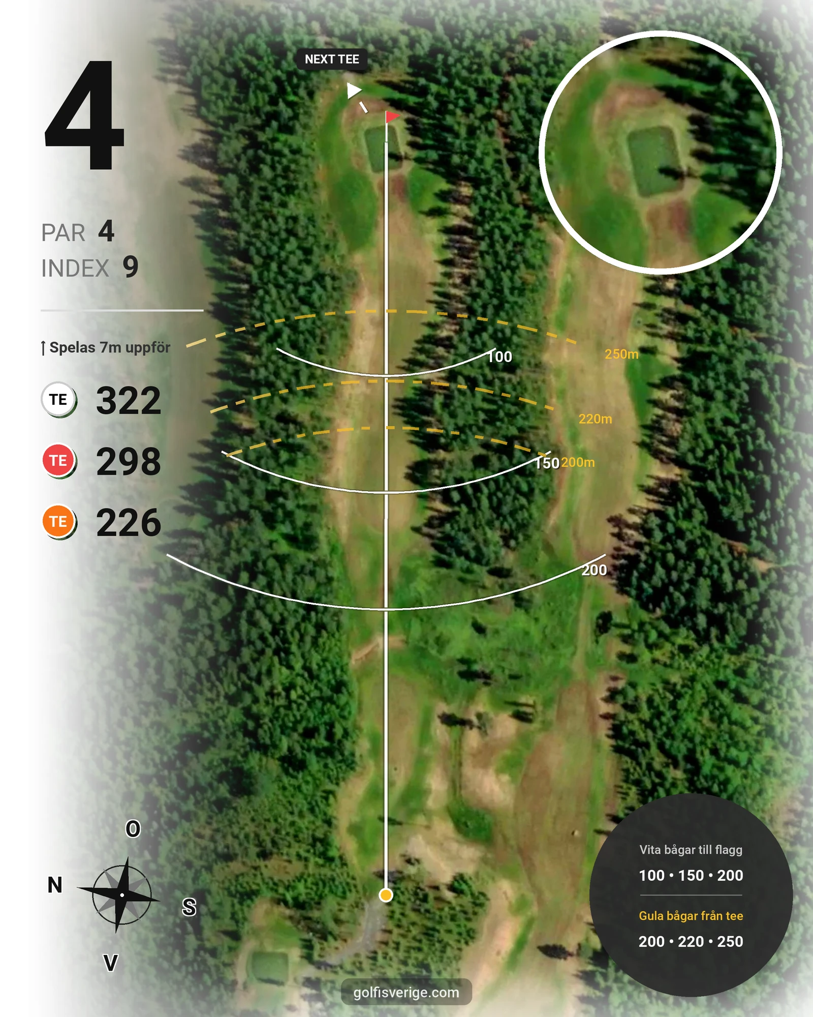 Banguide Strömsunds Gk på Strömsunds Golfklubb - Hål 4 karta