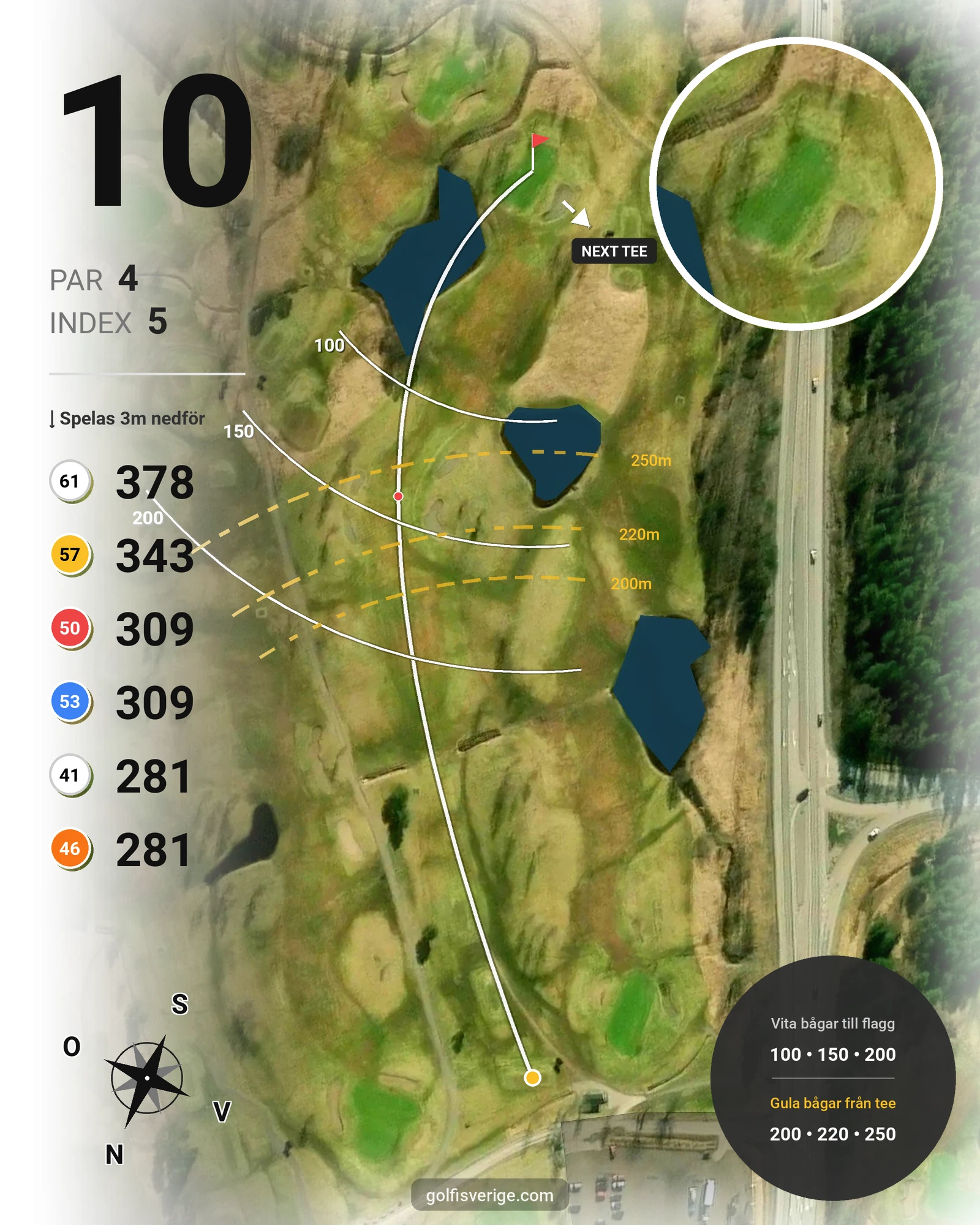 Banguide Surahammars GK på Surahammars Golfklubb - Hål 10 karta