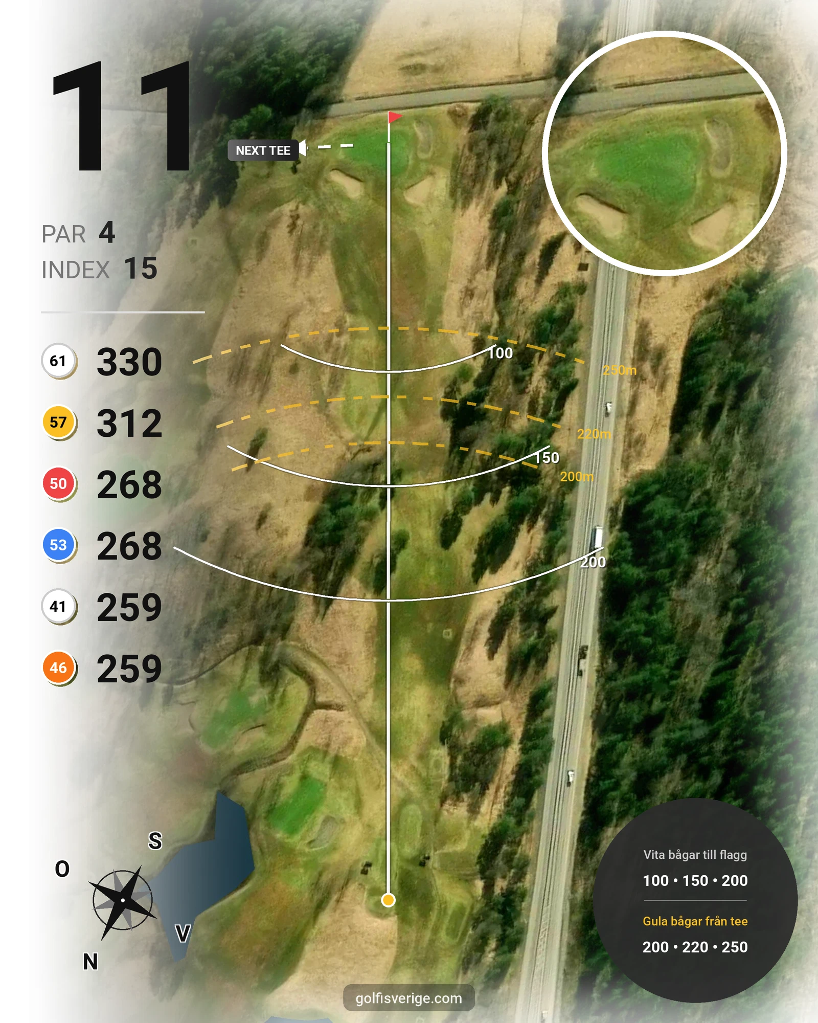 Banguide Surahammars GK på Surahammars Golfklubb - Hål 11 karta