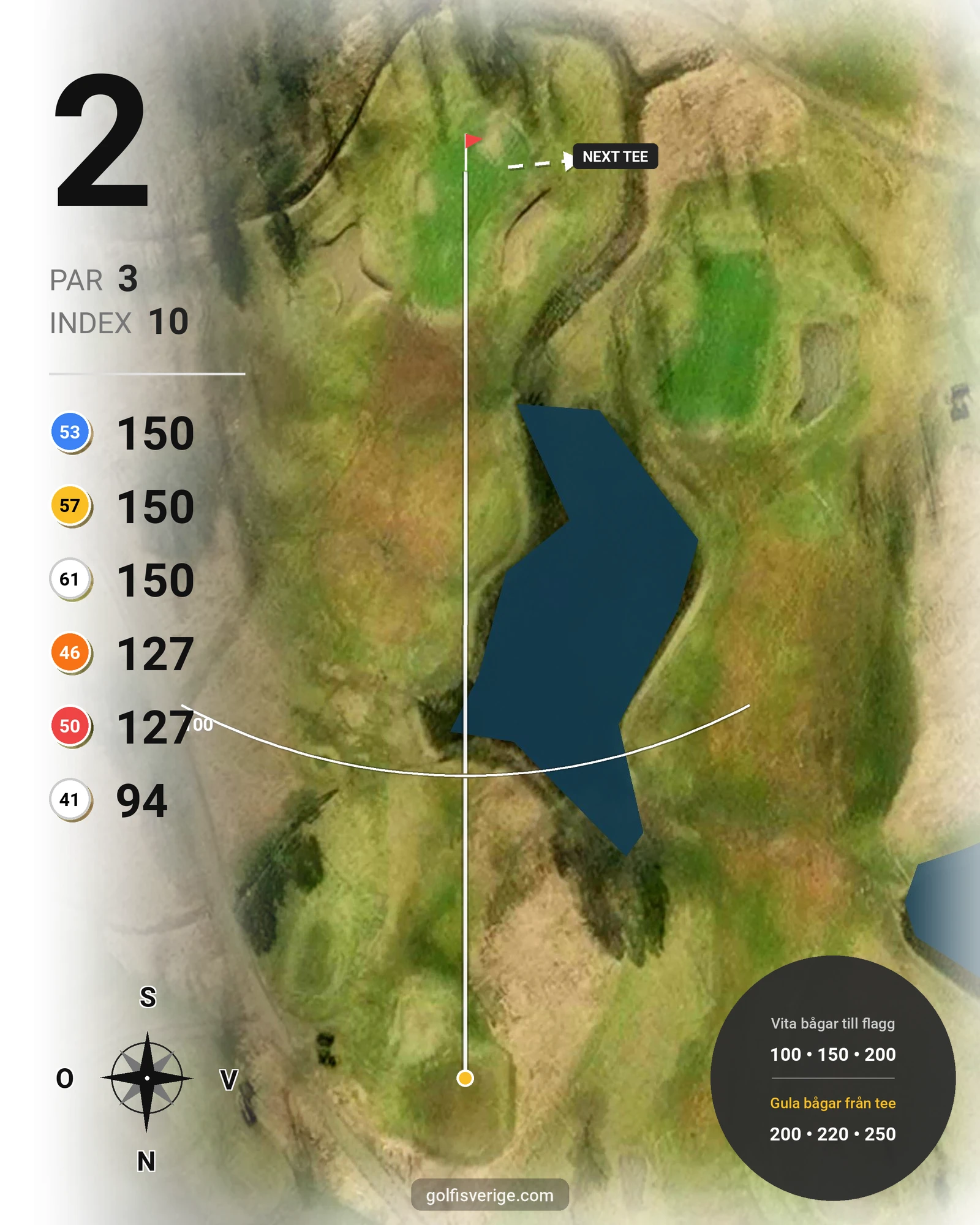 Banguide Surahammars GK på Surahammars Golfklubb - Hål 2 karta