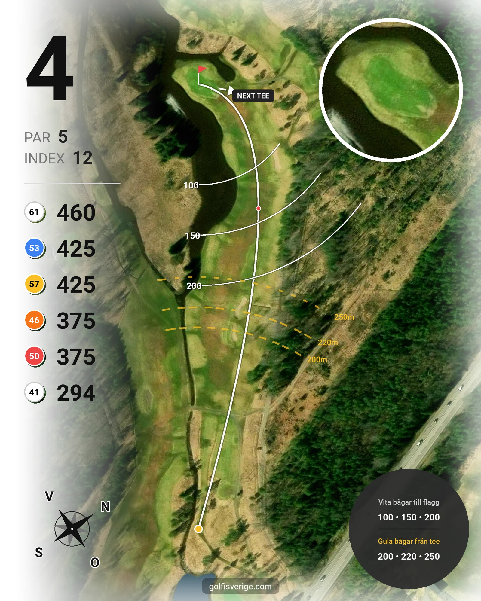 Banguide Surahammars GK på Surahammars Golfklubb - Hål 4 karta