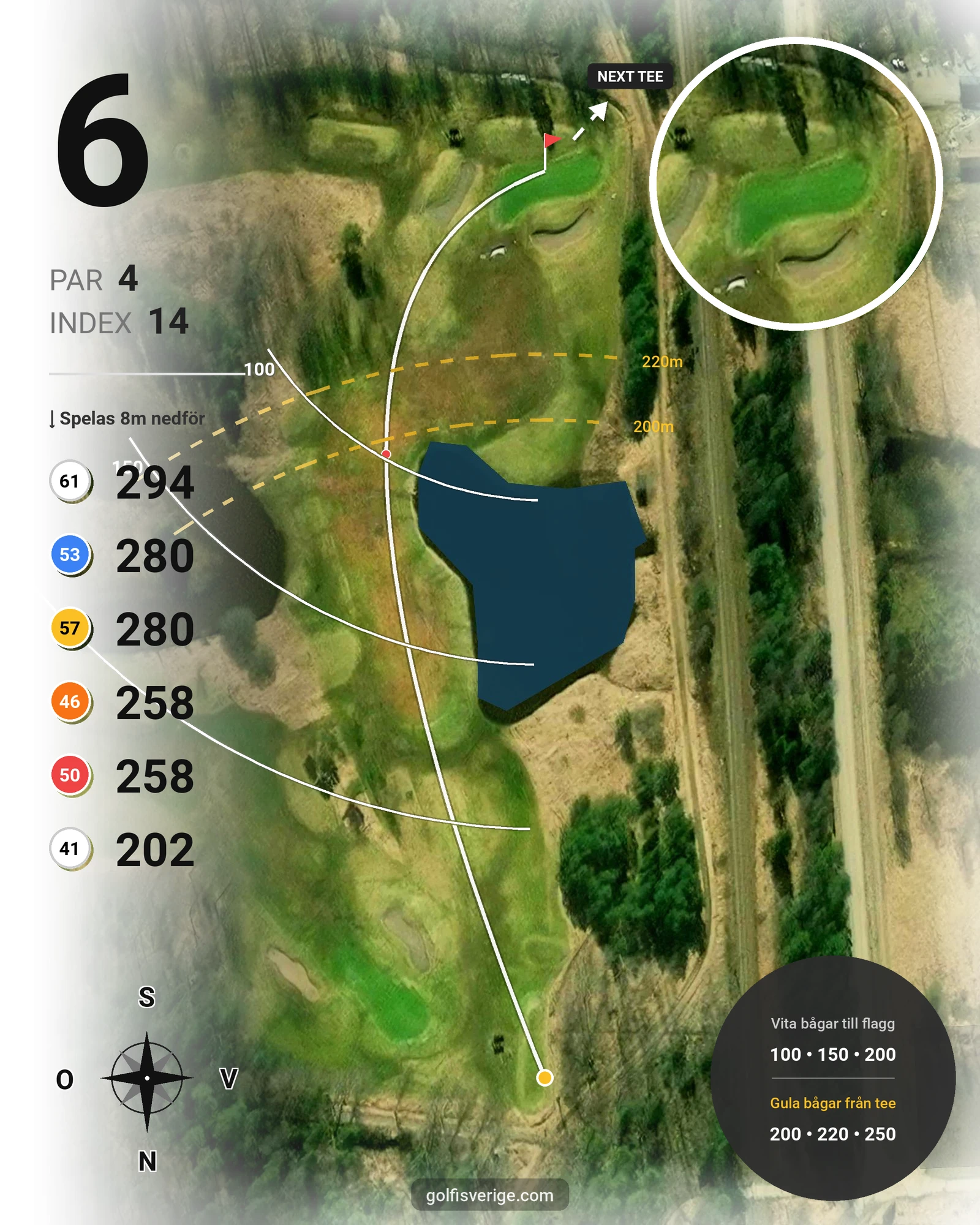 Banguide Surahammars GK på Surahammars Golfklubb - Hål 6 karta