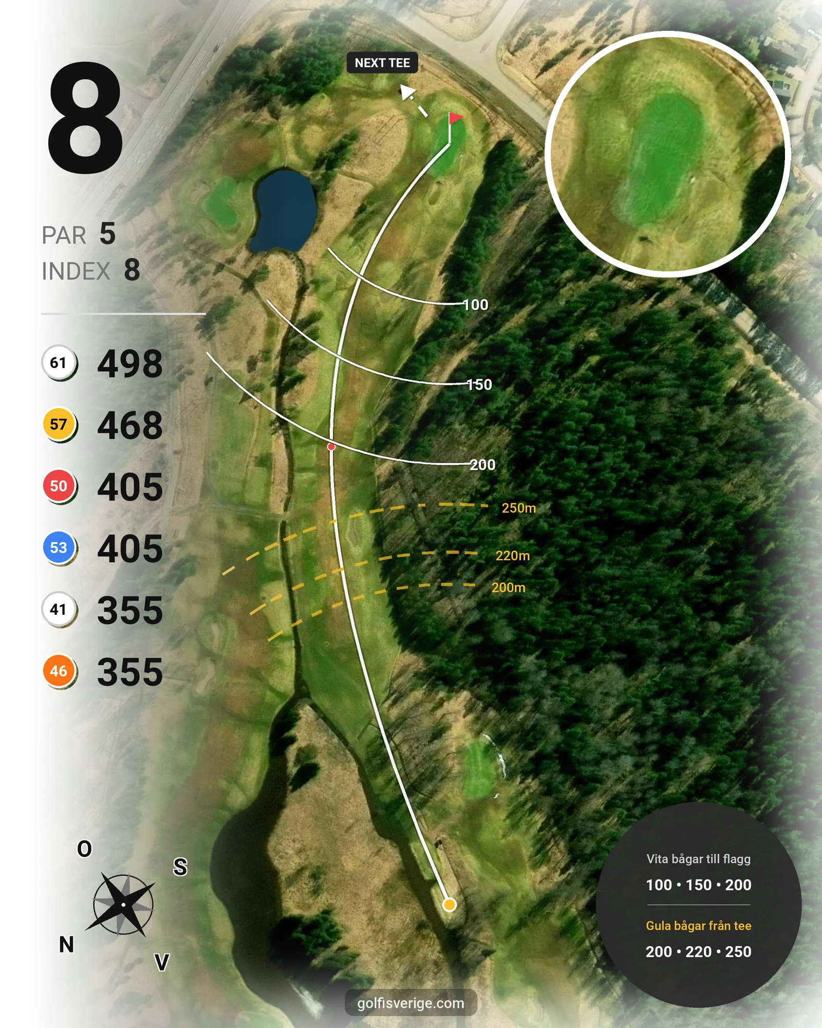 Banguide Surahammars GK på Surahammars Golfklubb - Hål 8 karta