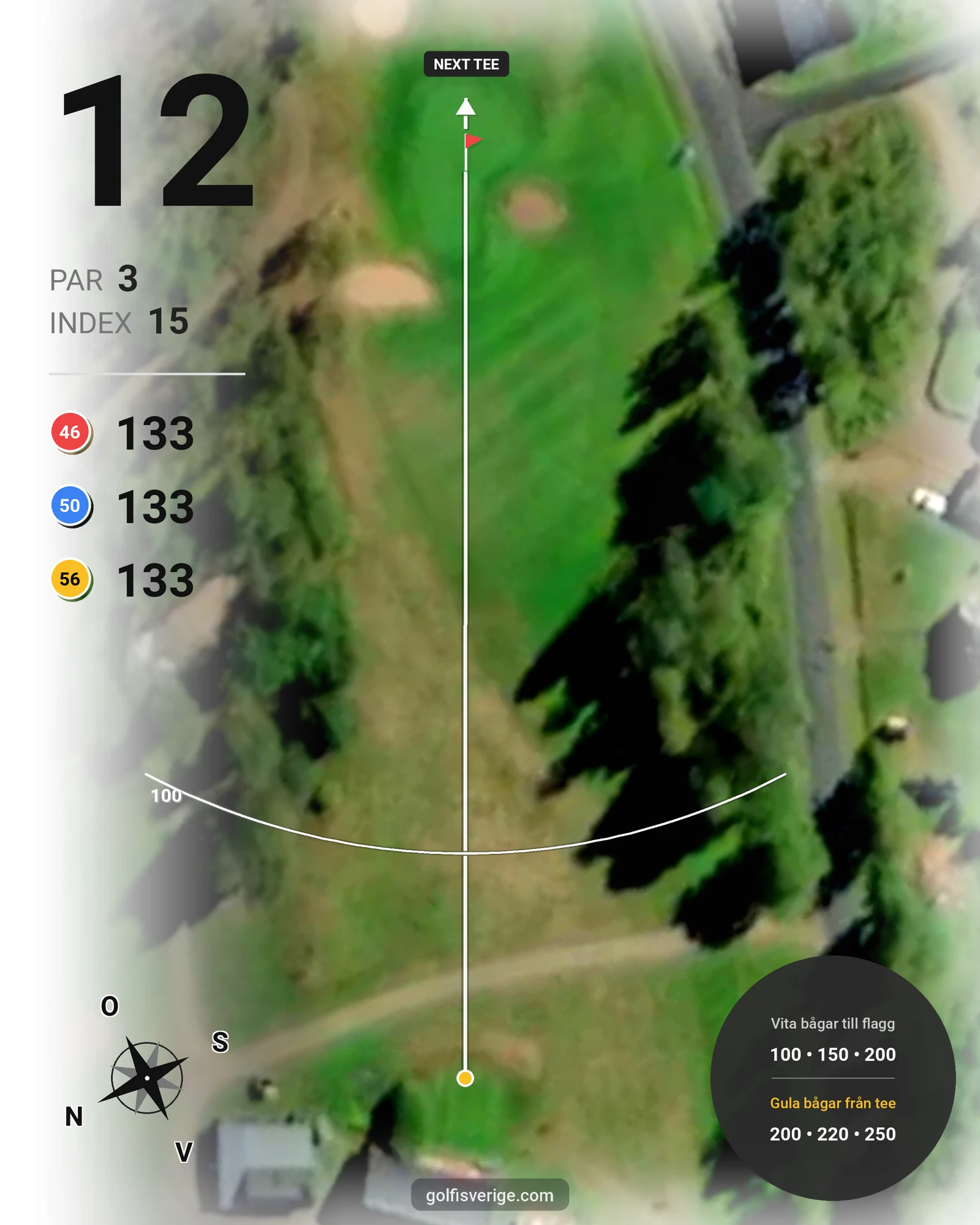 Banguide Tobo GK på Tobo Golfklubb - Hål 12 karta