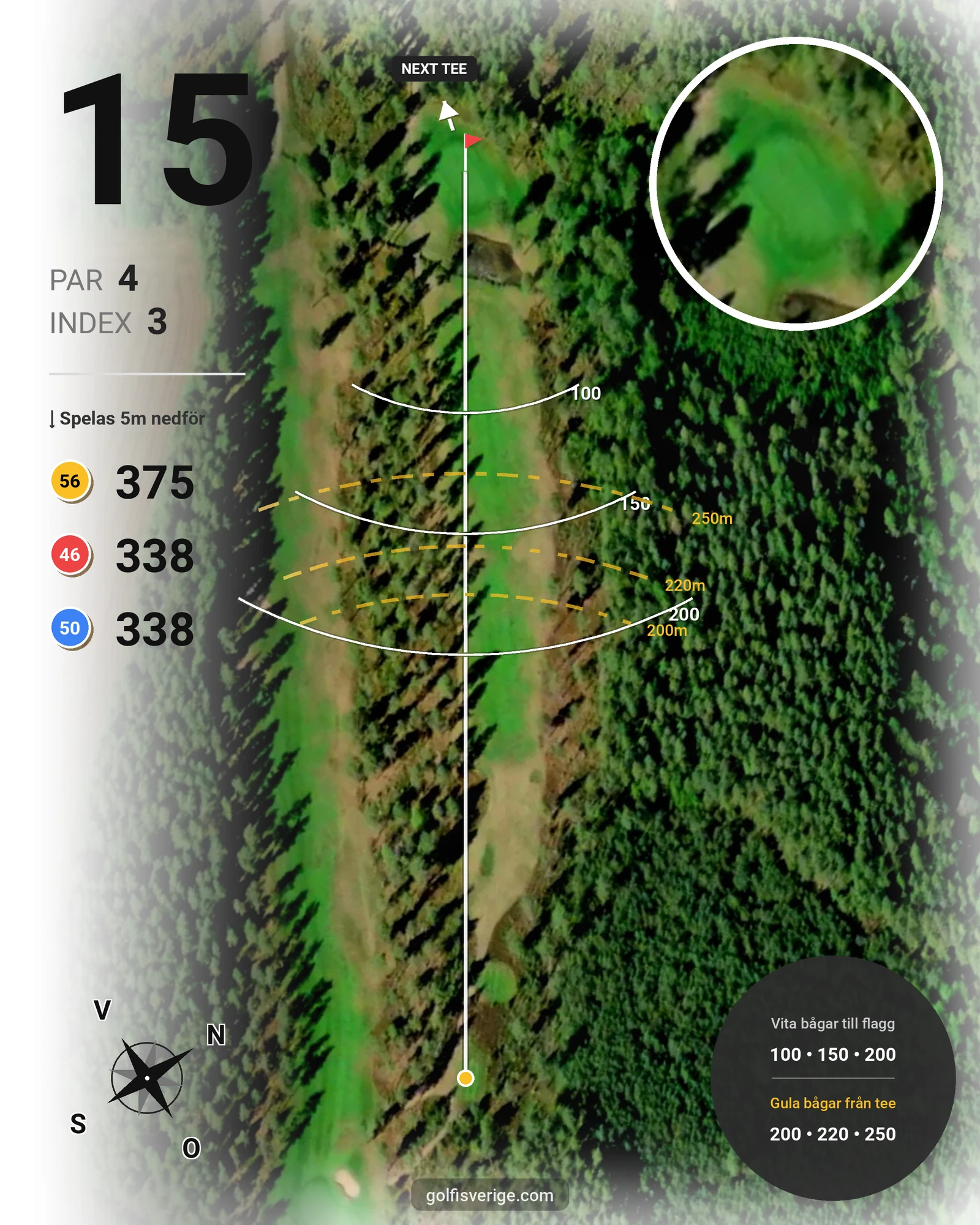 Banguide Tobo GK på Tobo Golfklubb - Hål 15 karta