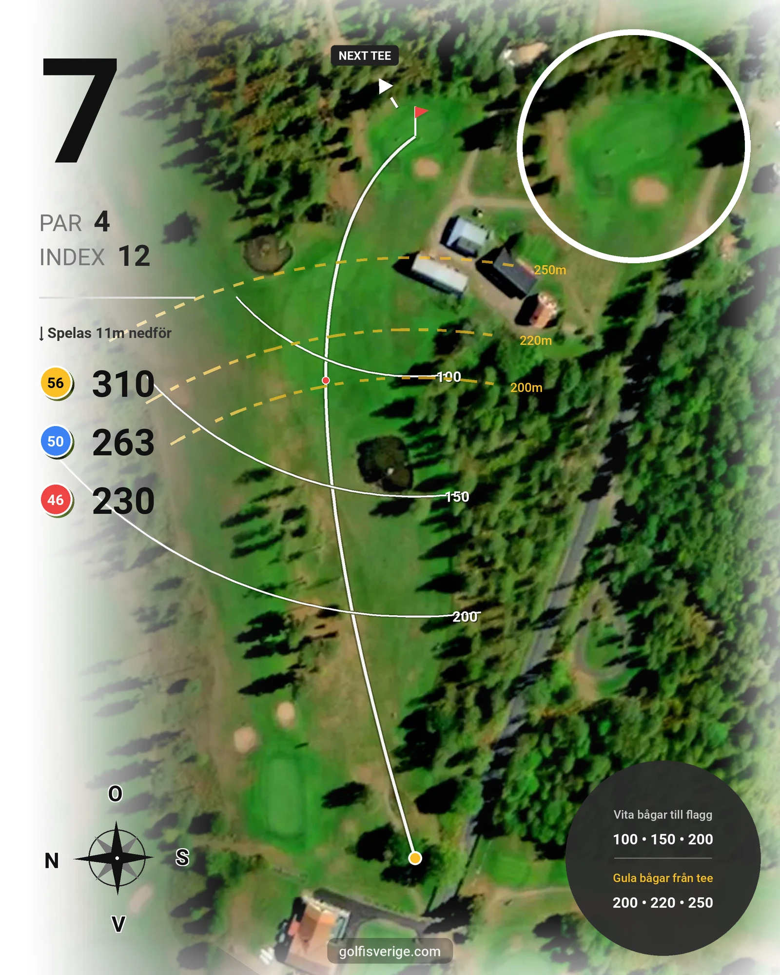 Banguide Tobo GK på Tobo Golfklubb - Hål 7 karta