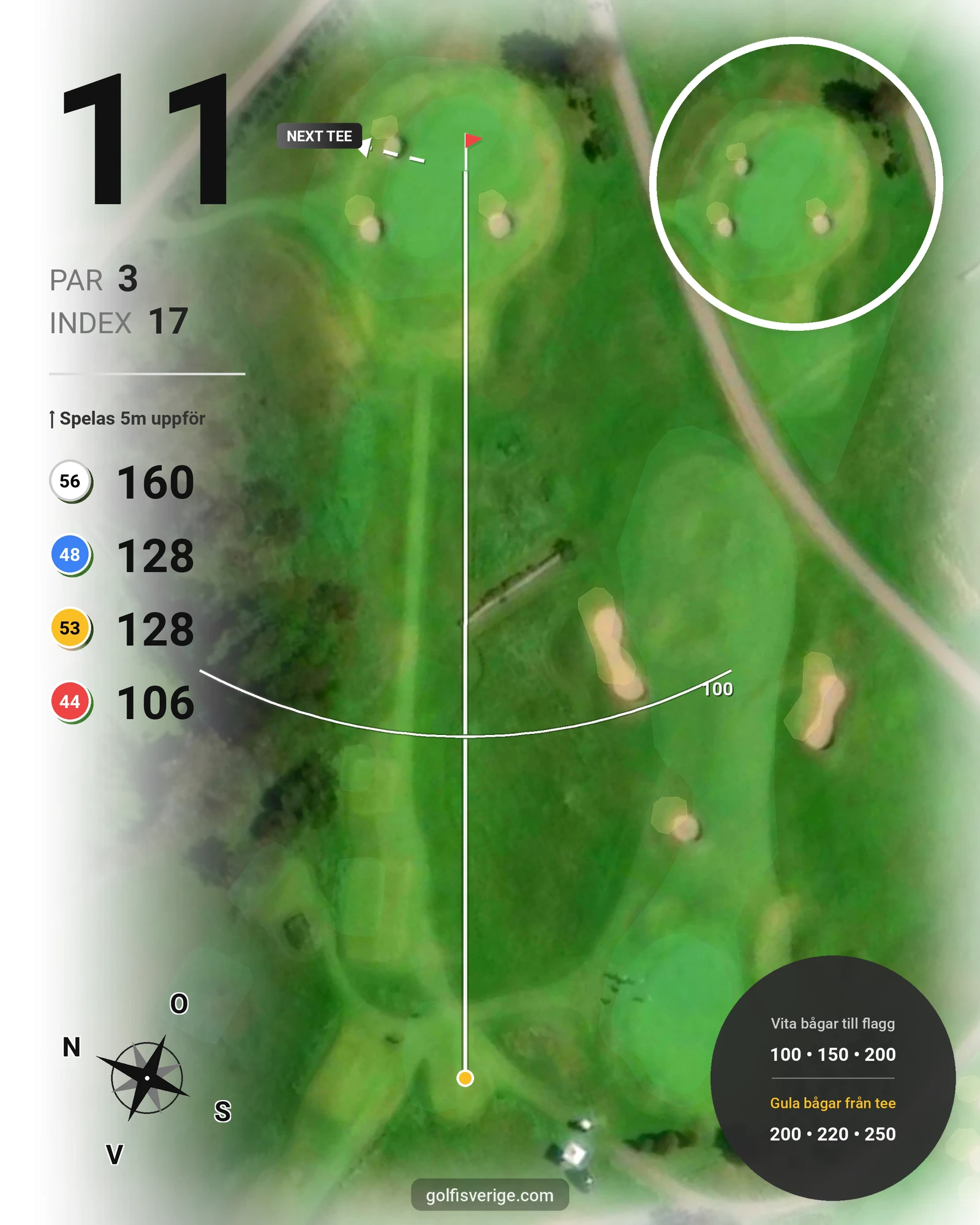 Banguide Torekovs GK på Torekovs Golfklubb - Hål 11 karta