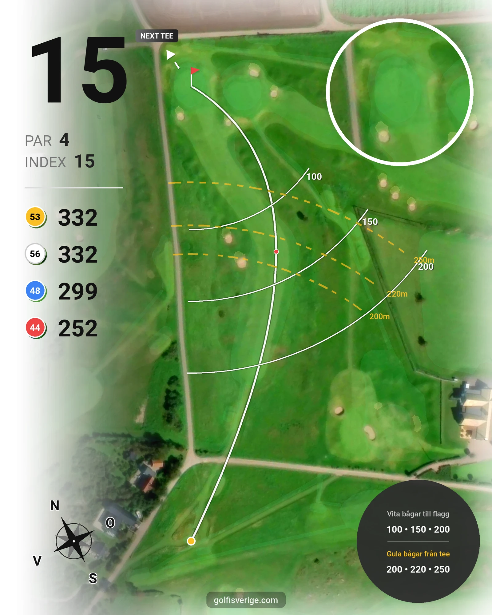 Banguide Torekovs GK på Torekovs Golfklubb - Hål 15 karta