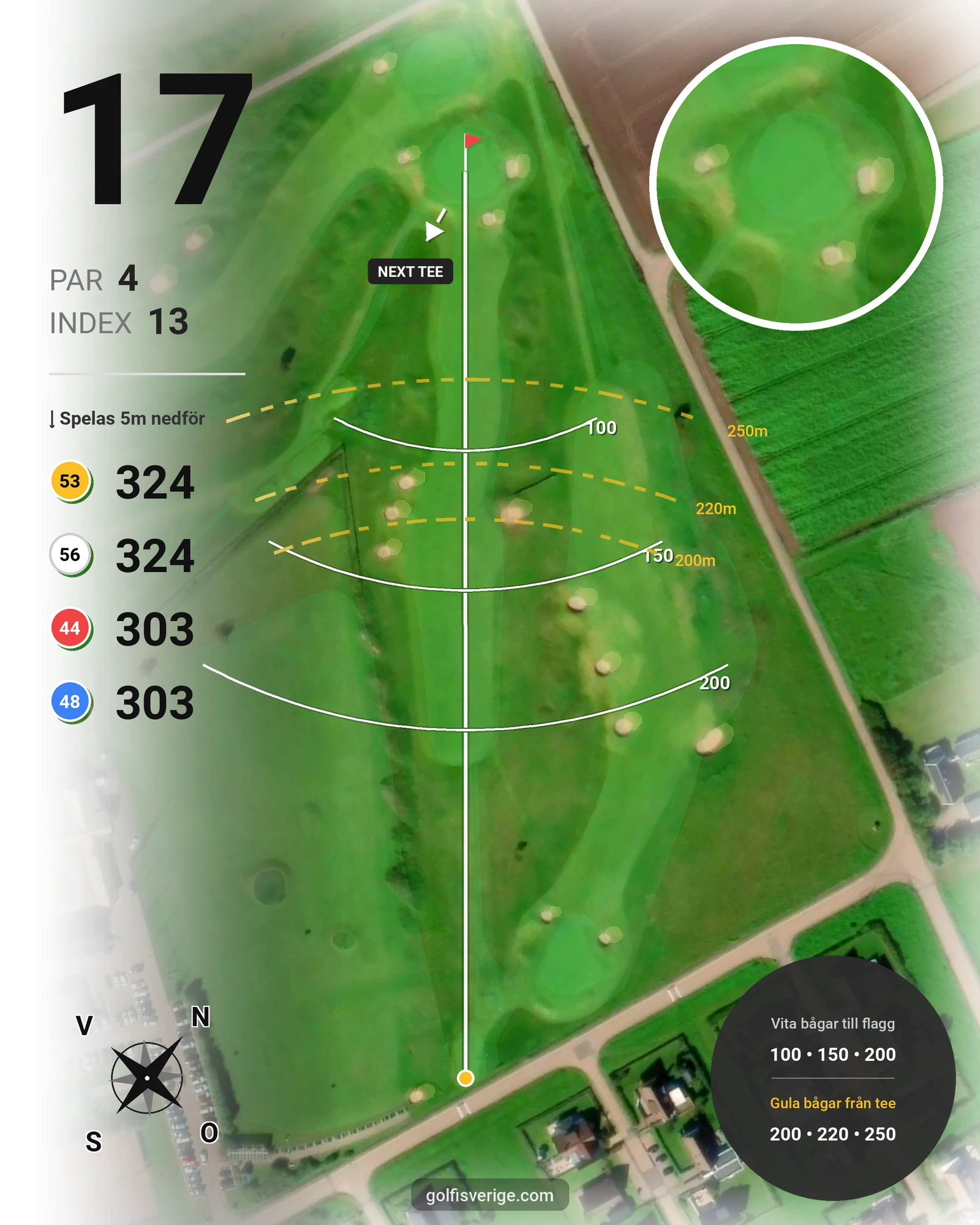 Banguide Torekovs GK på Torekovs Golfklubb - Hål 17 karta