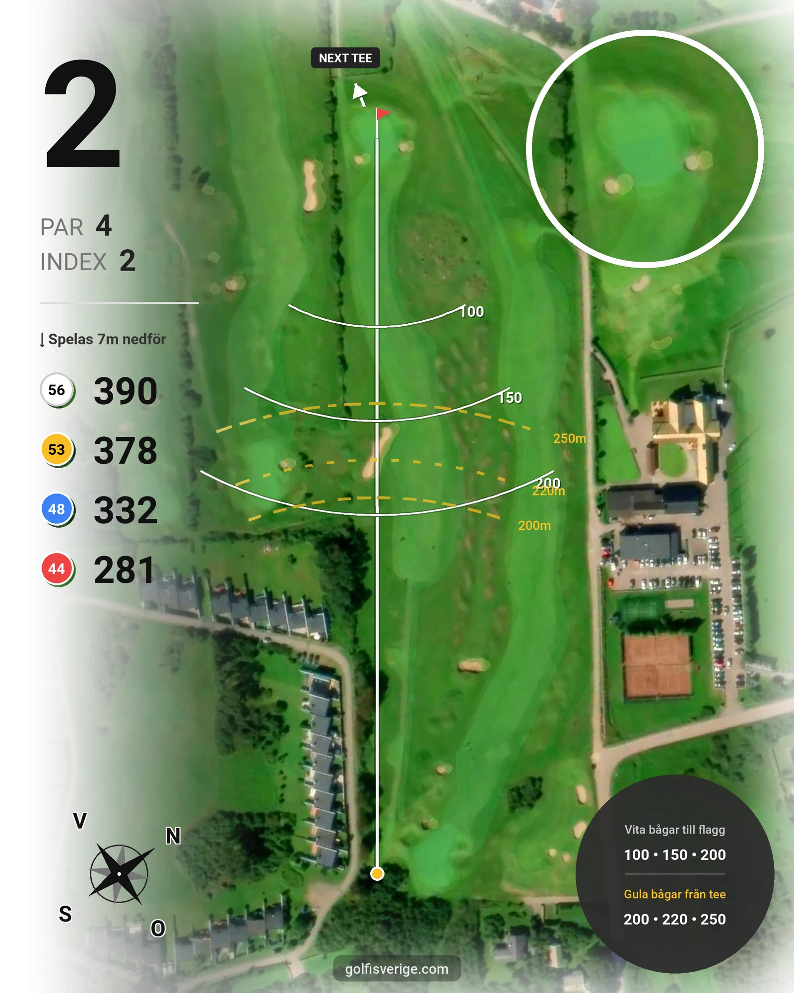 Banguide Torekovs GK på Torekovs Golfklubb - Hål 2 karta