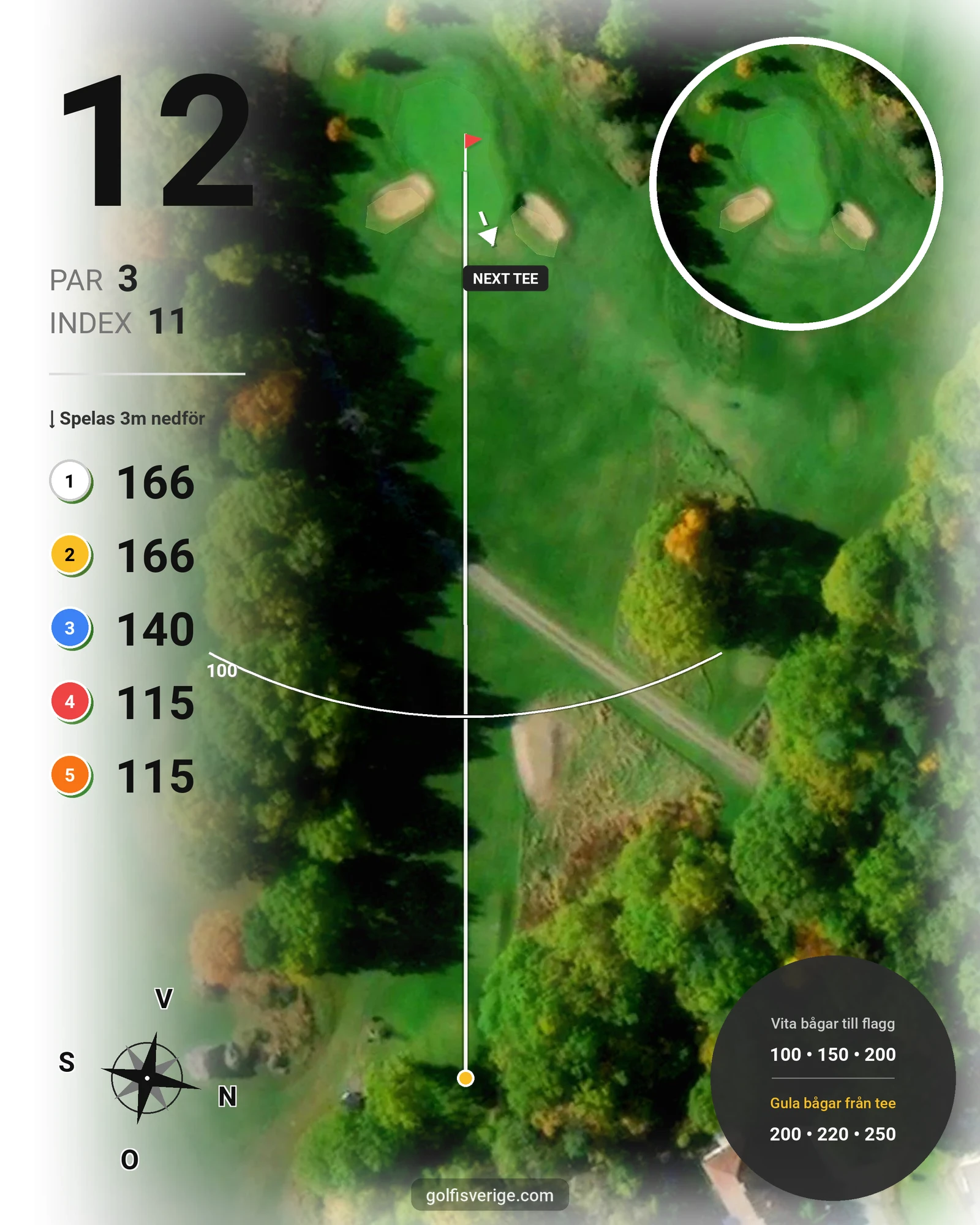Banguide Torshälla GK på Torshälla Golfklubb - Hål 12 karta