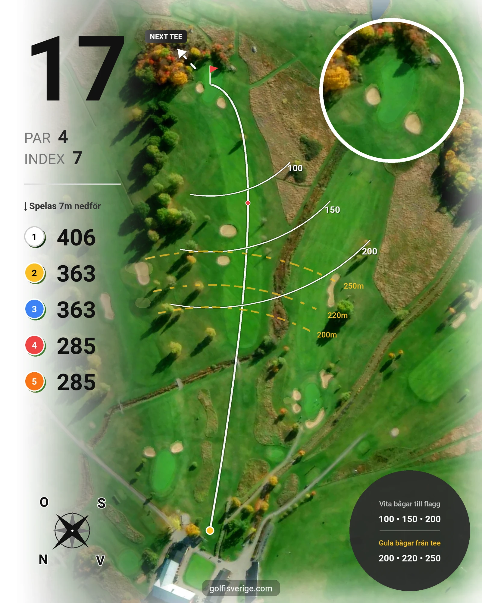 Banguide Torshälla GK på Torshälla Golfklubb - Hål 17 karta