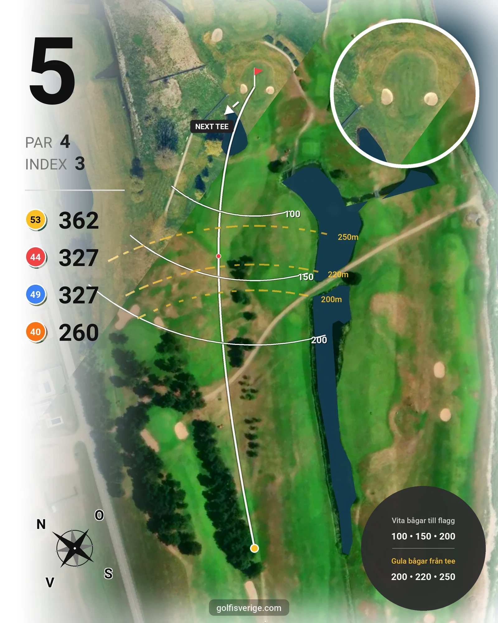 Banguide Trelleborgs GK på Trelleborgs Golfklubb - Hål 5 karta