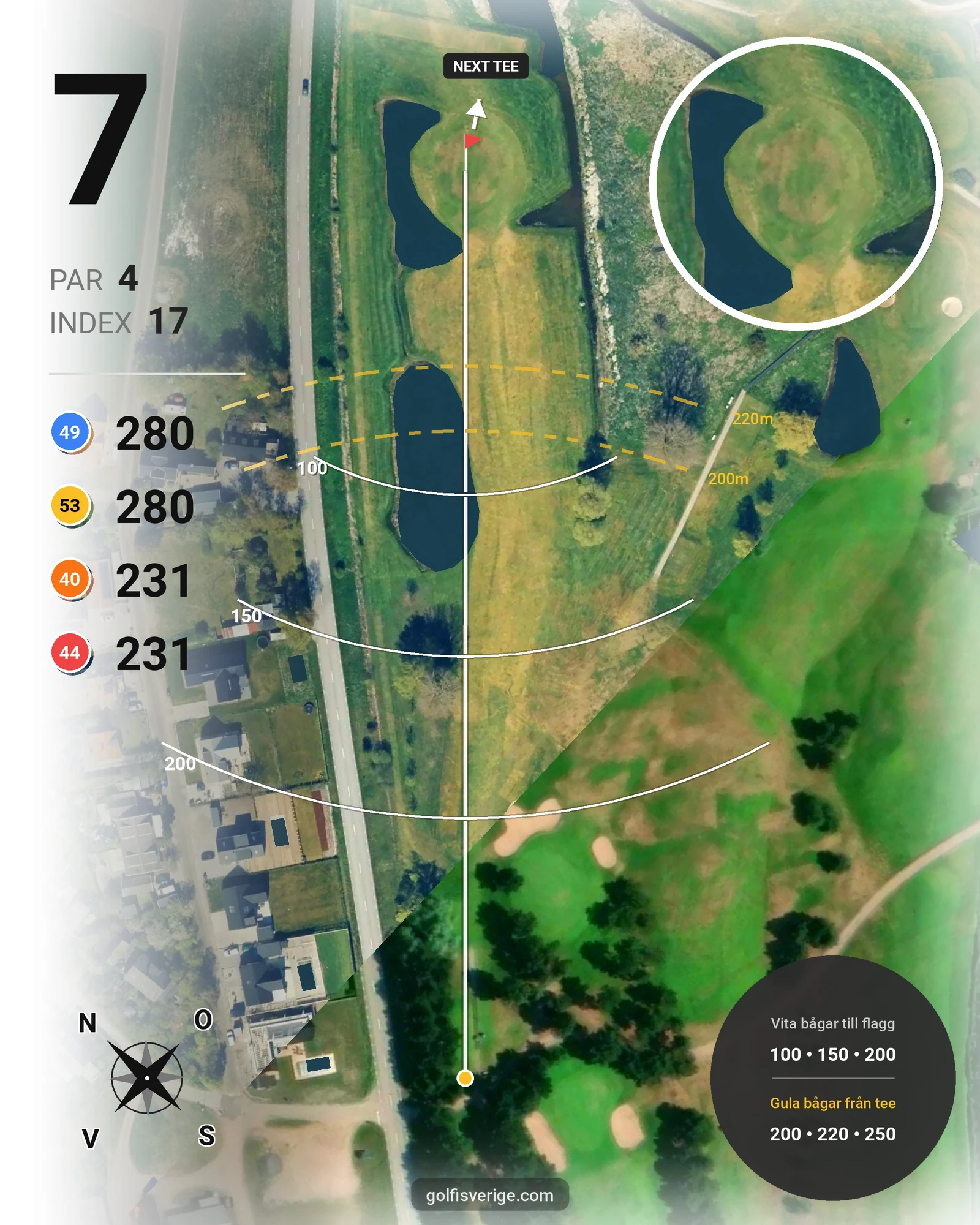 Banguide Trelleborgs GK på Trelleborgs Golfklubb - Hål 7 karta
