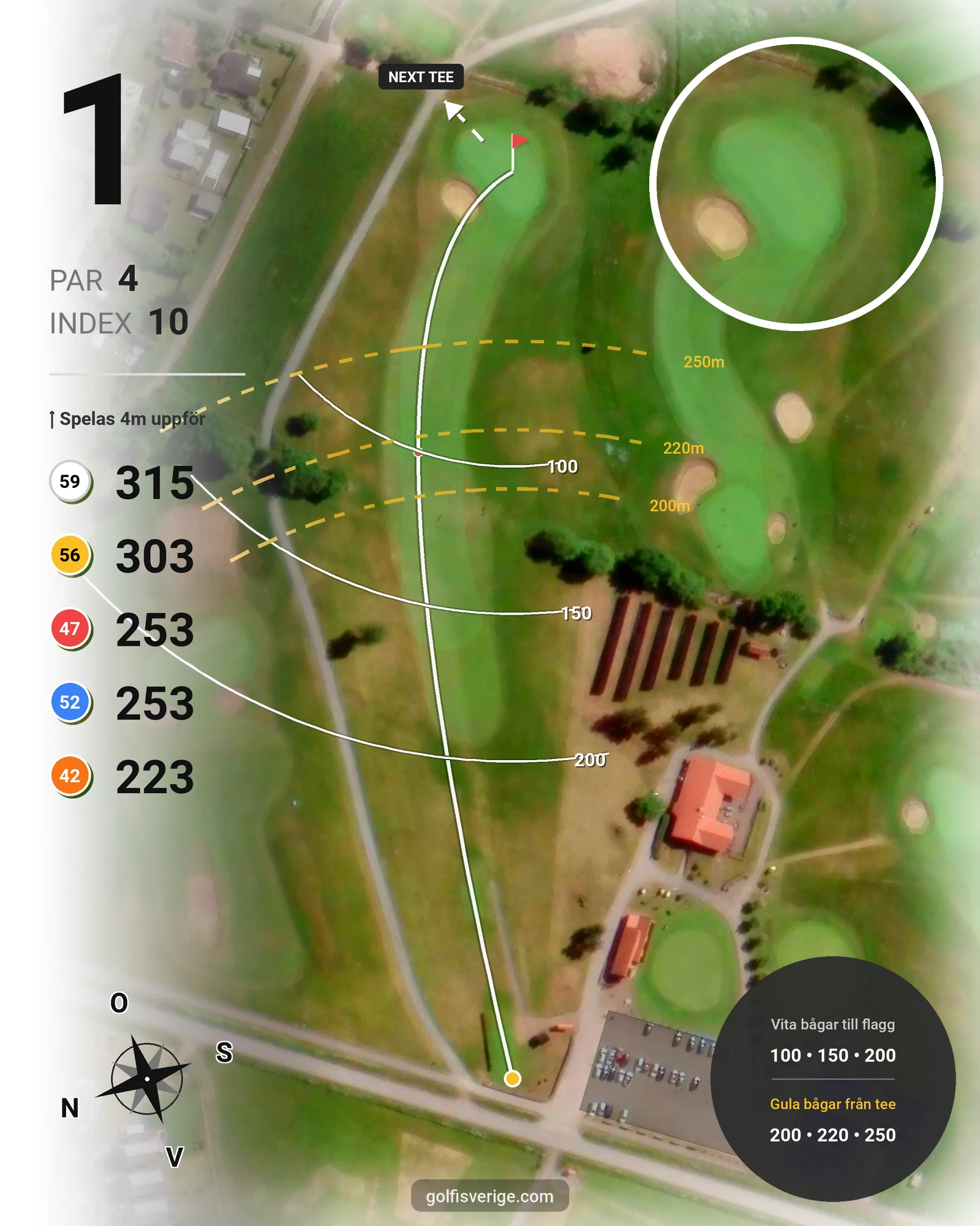 Banguide Trummenäs GK 18 hål hål 1 karta