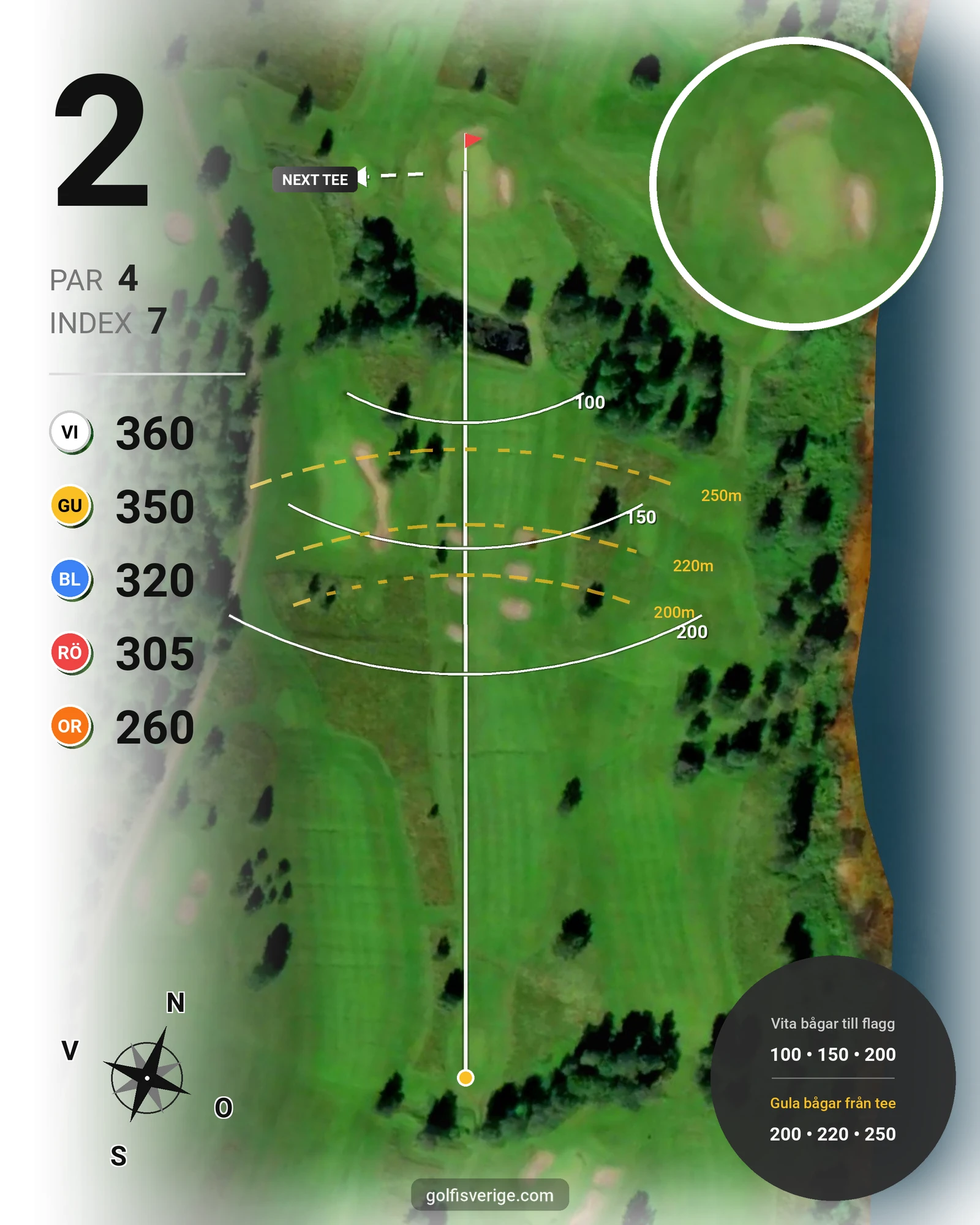 Banguide Uddeholms GK på Uddeholms Golfklubb - Hål 2 karta