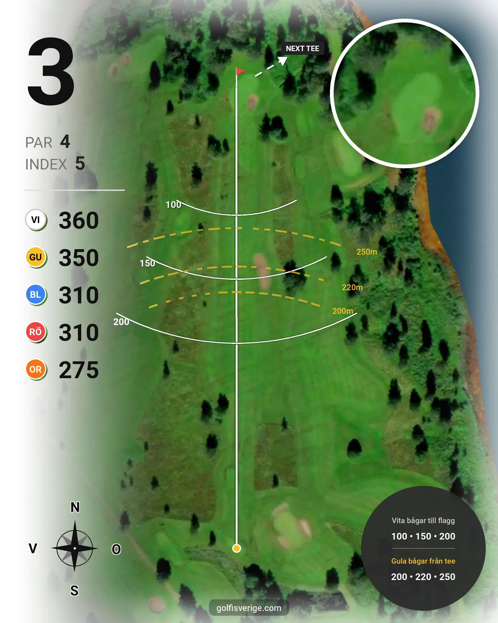 Banguide Uddeholms GK på Uddeholms Golfklubb - Hål 3 karta
