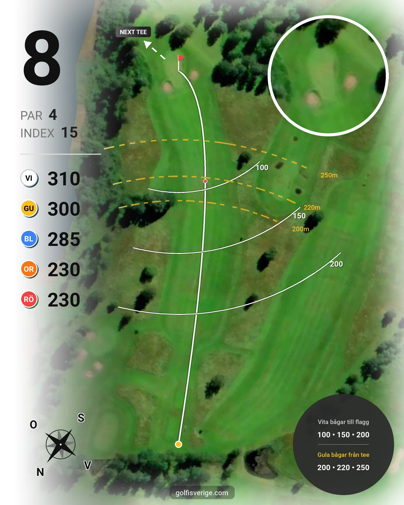 Banguide Uddeholms GK på Uddeholms Golfklubb - Hål 8 karta