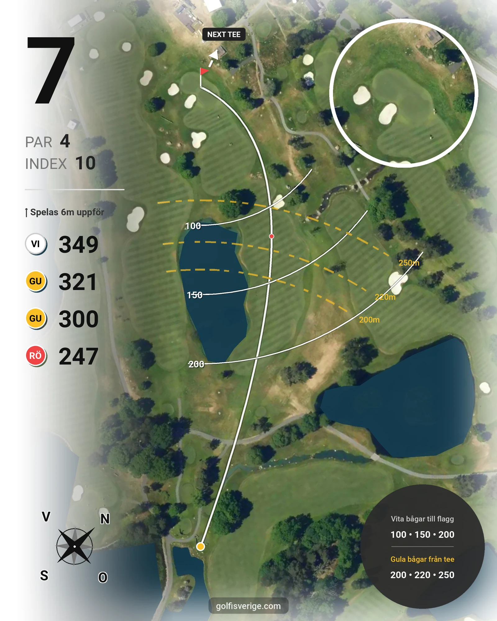 Banguide Ullna Golf & Country Club på Ullna Golf & Country Club - Hål 7 karta