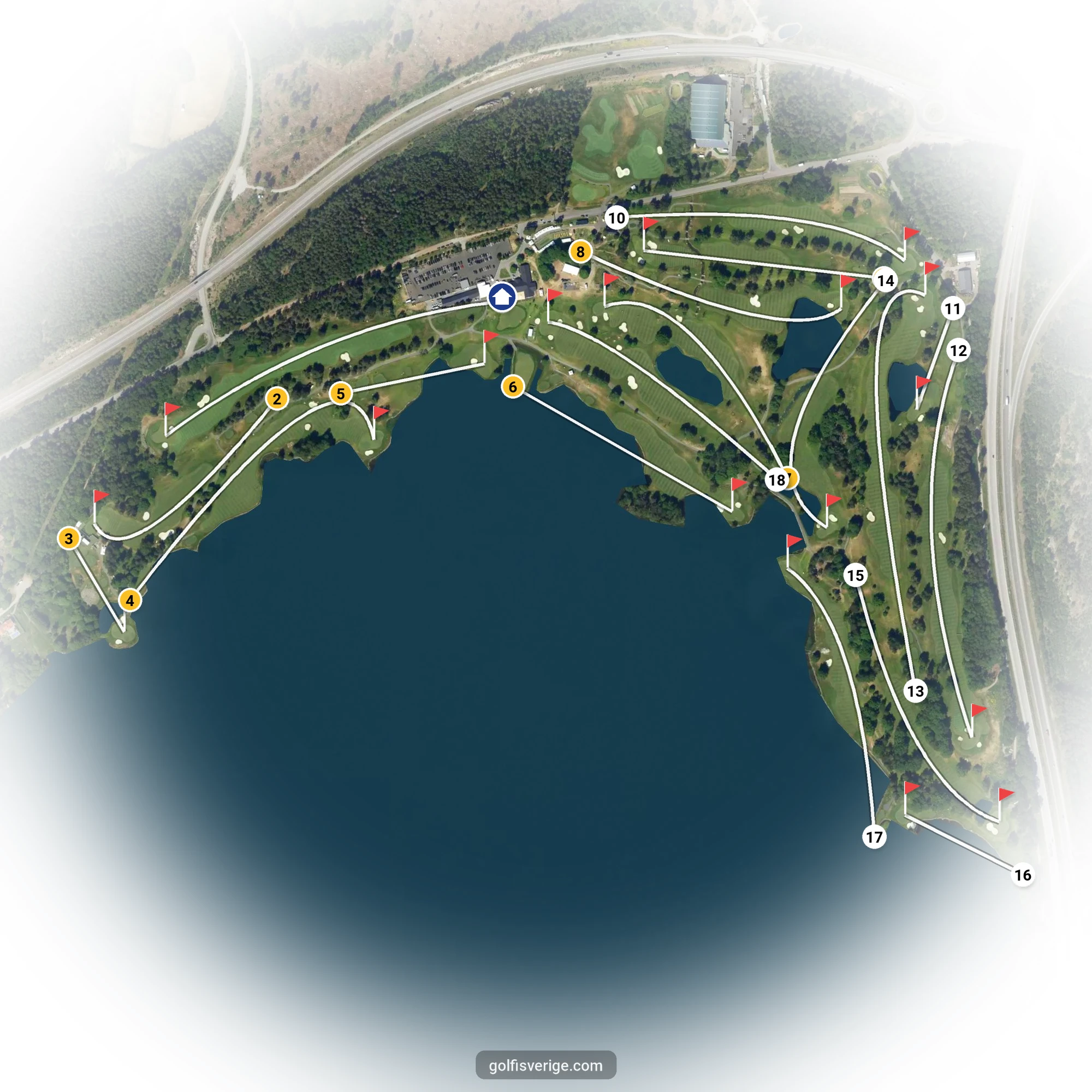 Banguide för Ullna Golf & Country Club på Ullna Golf & Country Club