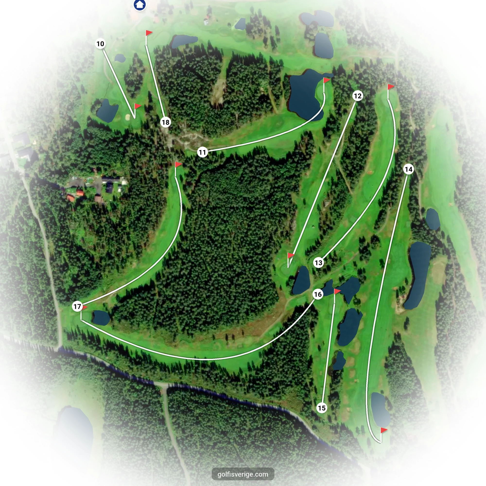 Banguide för 9-hål på Umeå Golfklubb