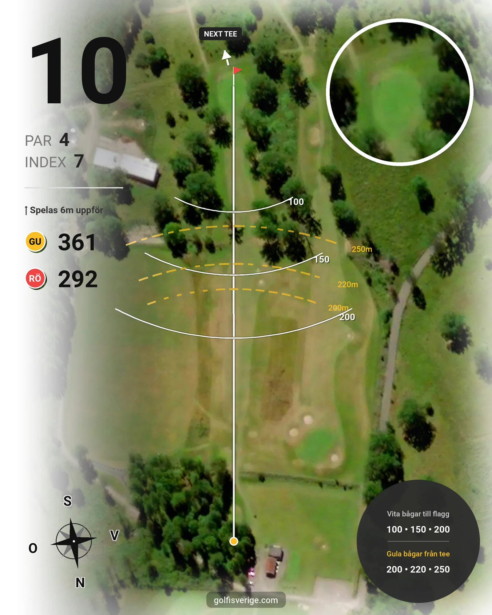 Banguide Bana 1 hål 10 karta