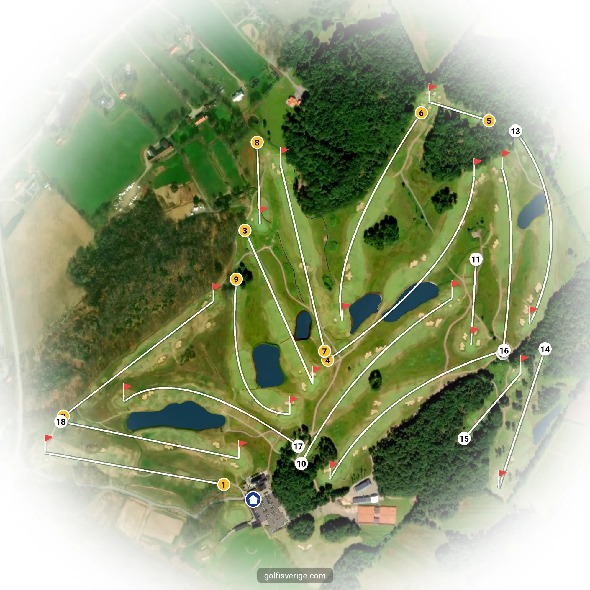 Banguide för Vallda G&CC på Vallda Golf & Country Club