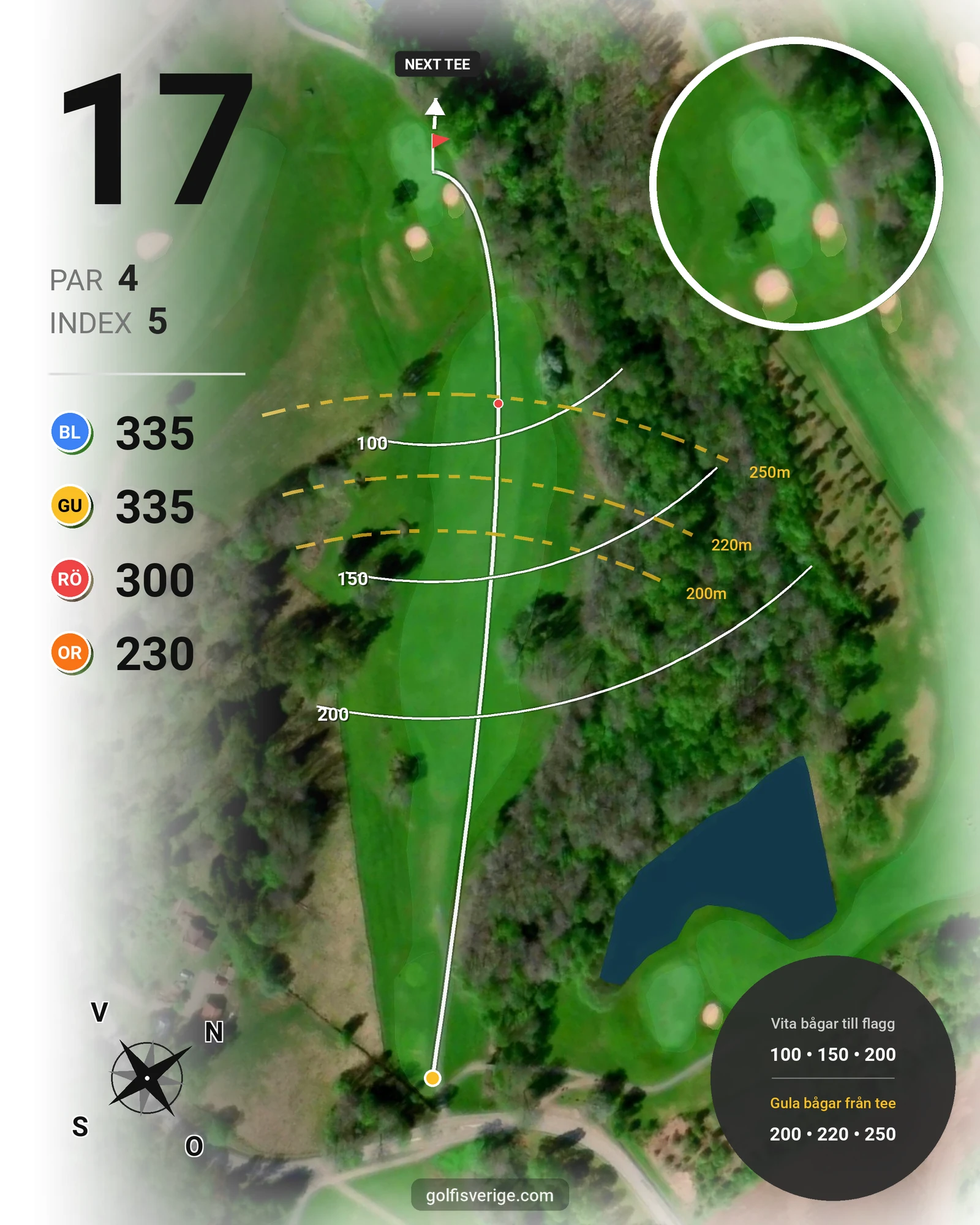 Banguide Vårgårda Golfklubb på Vårgårda Golfklubb - Hål 17 karta